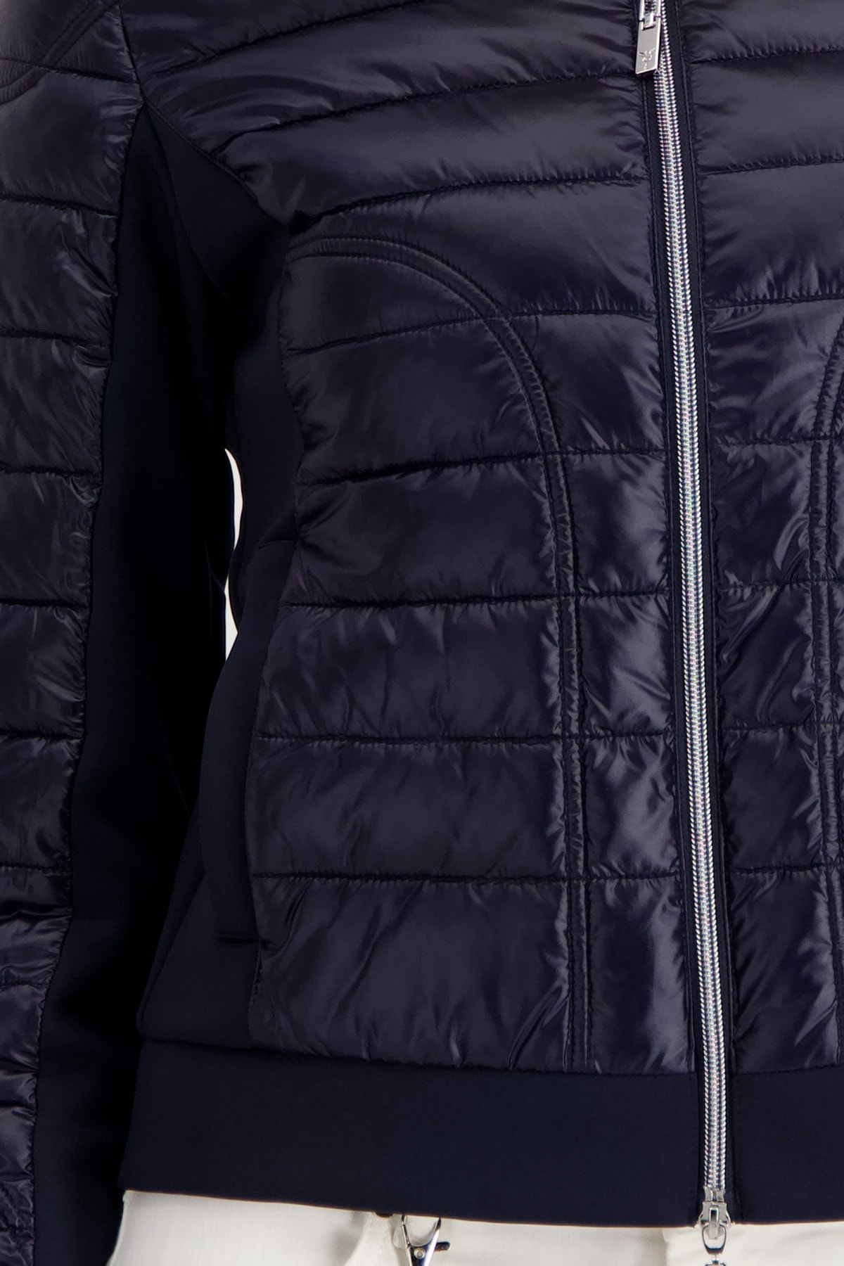 Monari Steppjacke »Jacke Stepp + Neopren« Neopren-Details, Regular Fit, Linker Ärmel mit Patch