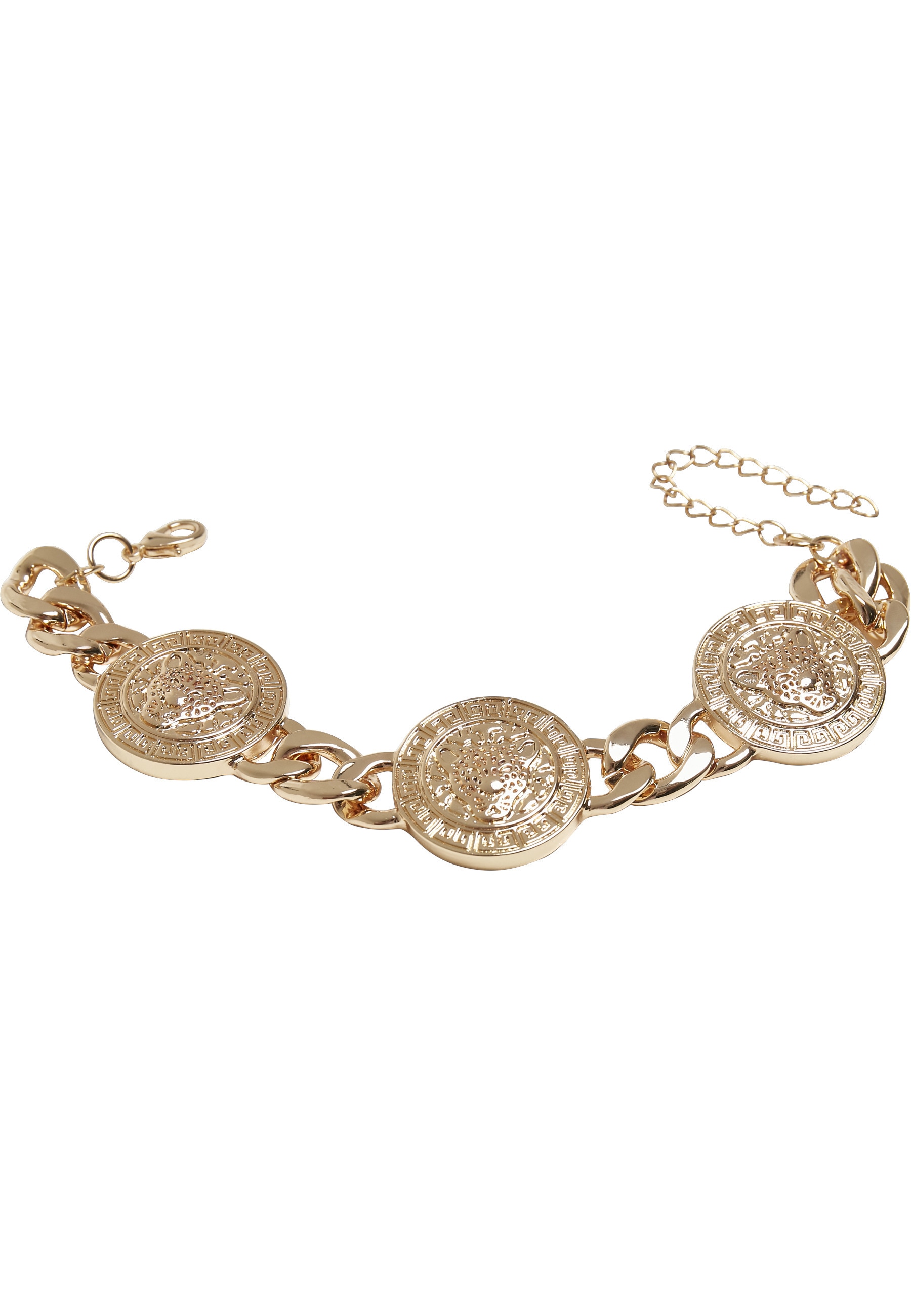 Urban Classics Unisex Big Plate Bracelet Gold L