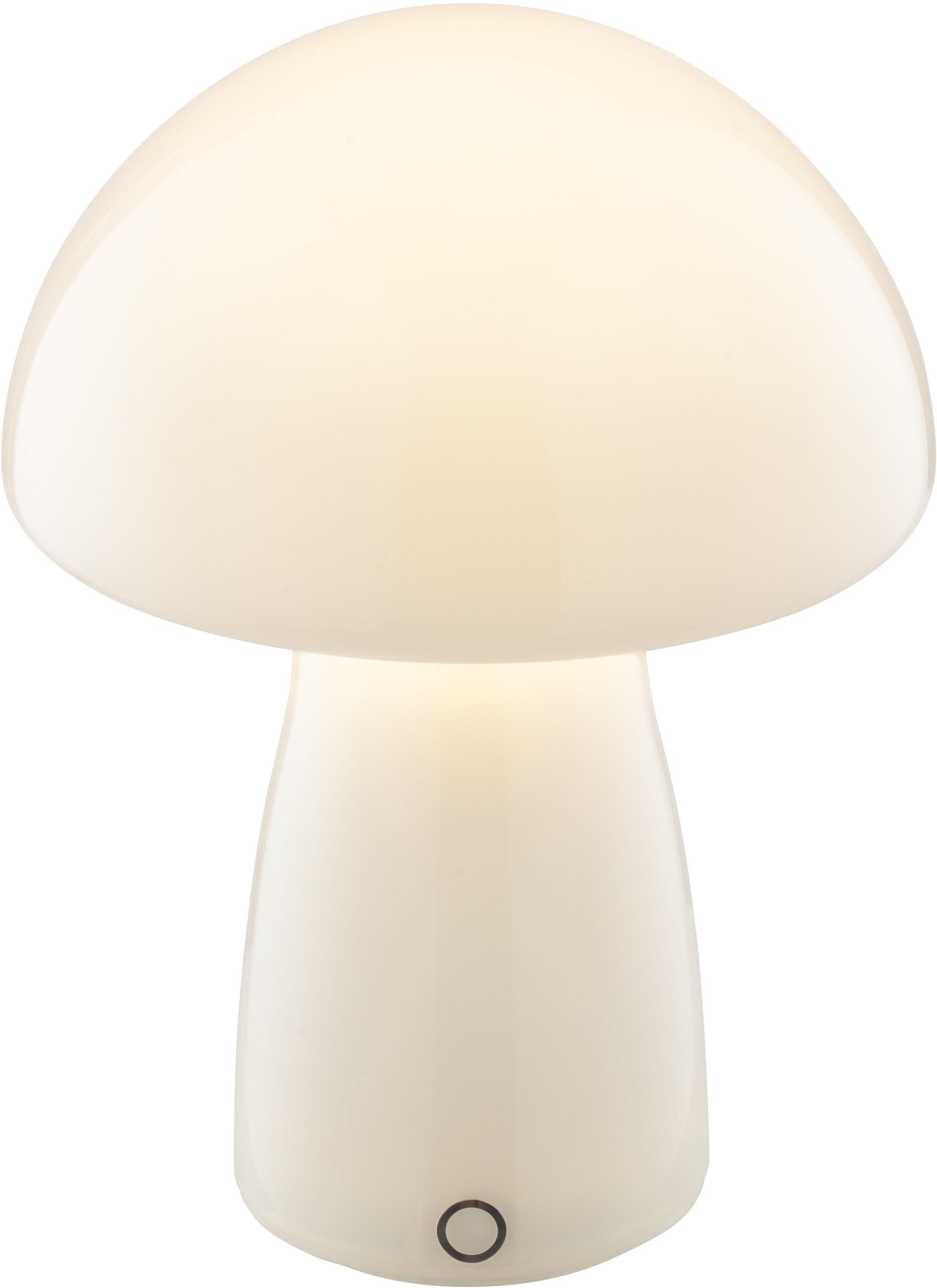 BRILLIANT LED Tischleuchte "Erik", weiß, 1, Ø 16cm H: 22,2cm, 1 Stk., Leuchten, Pilzleuchte aus Glas mit Akku, 250 lm, 2700 K, H 22 cm, dimmbar, LED Tischleuchte 2