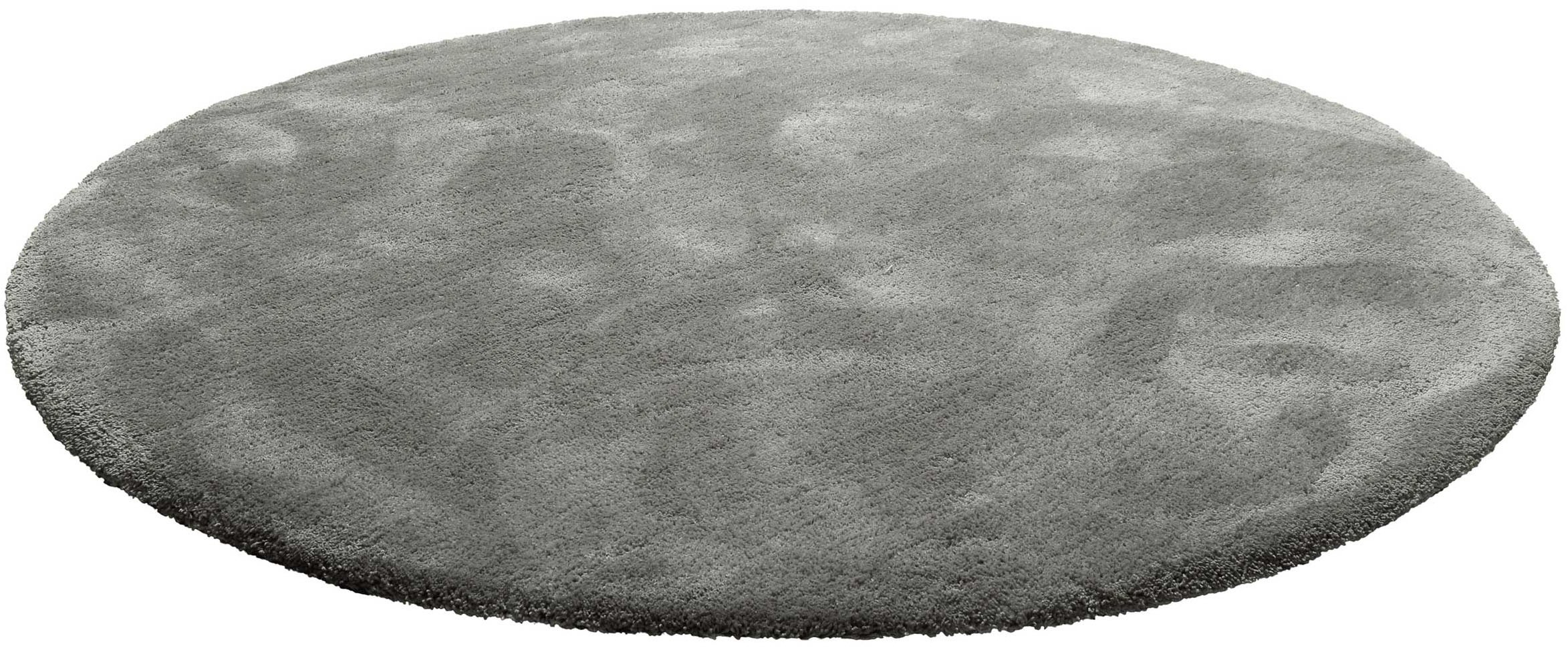 Homie Living Teppich »Pisa«, rund, 25 mm Höhe, Hochflor, Microfaser, uni, weich, Shaggy, Wohnzimmer, Schlafzimmer