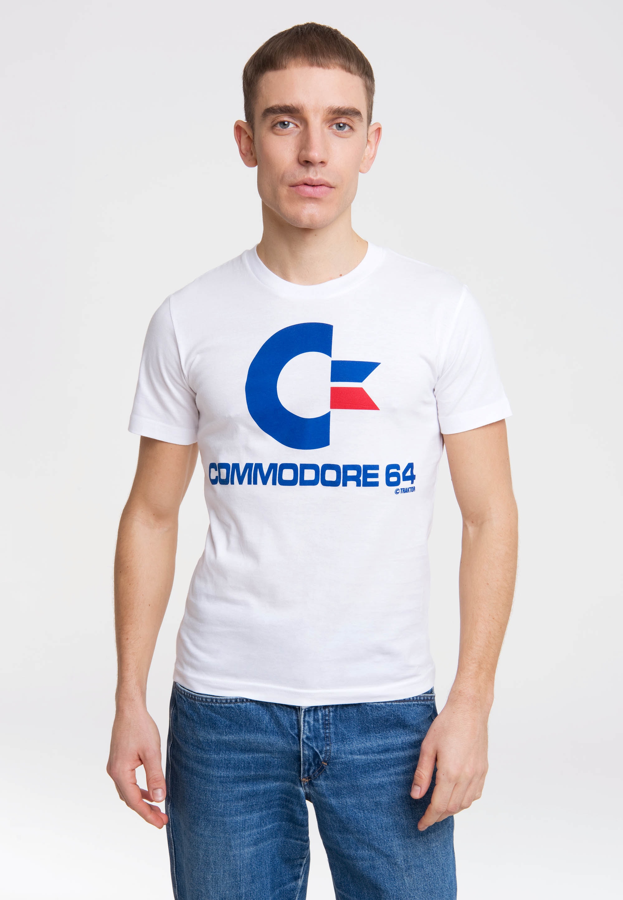 LOGOSHIRT T-Shirt "Commodore C64 Logo", mit Commodore-Logo günstig online kaufen