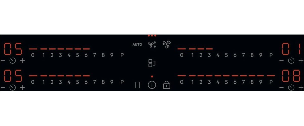 AEG Kochfeld mit Dunstabzug "TH84CB0FRB" 4 individuell einstellbare Kochzon günstig online kaufen