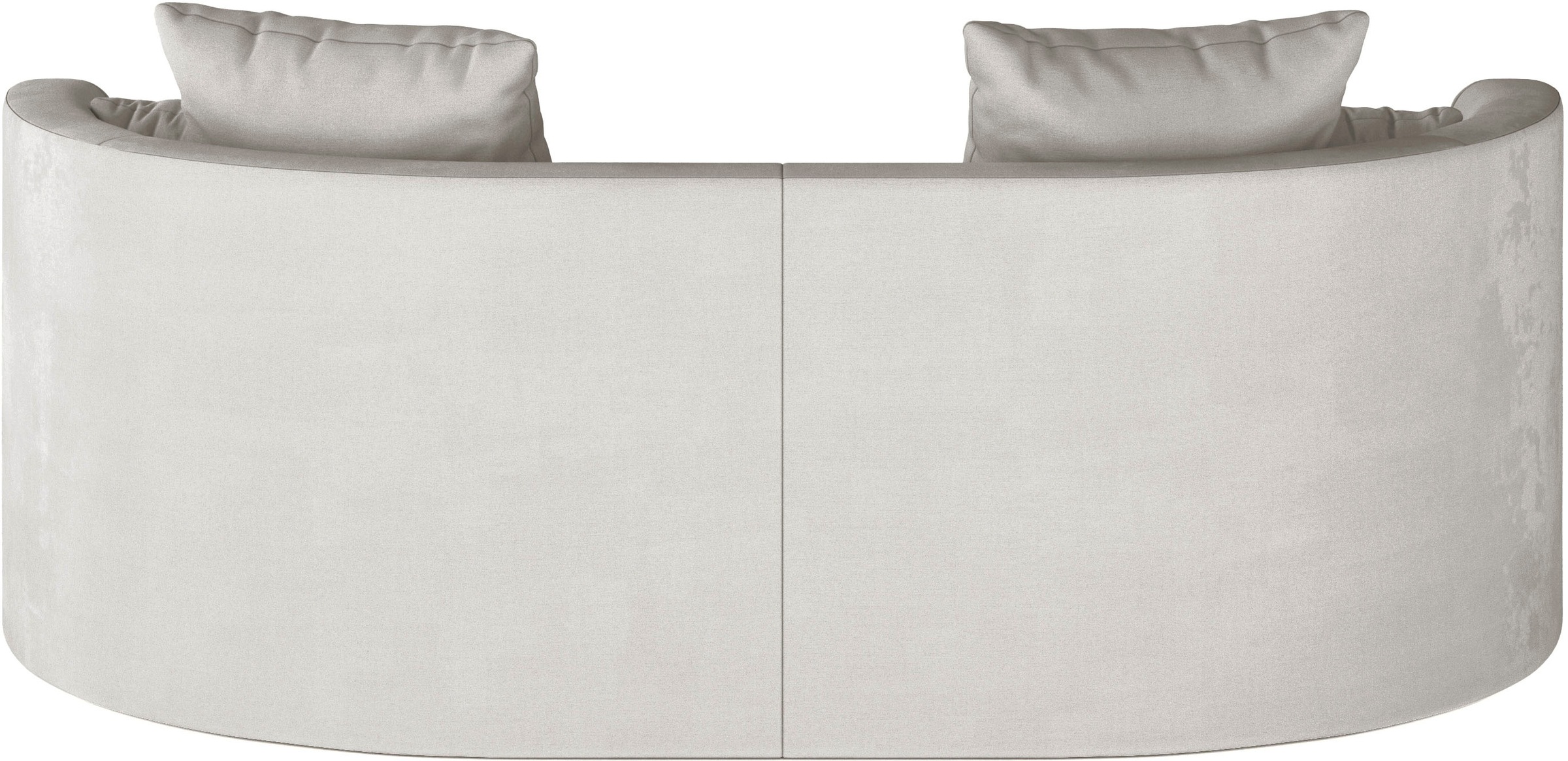 LeGer Home by Lena Gercke 2,5-Sitzer »ISALIE, rundes Loungesofa, mit Kissen, perfekt gepolstert«, moderne Stoffe, mit 4 Zierkissen, extra große Sitzfläche