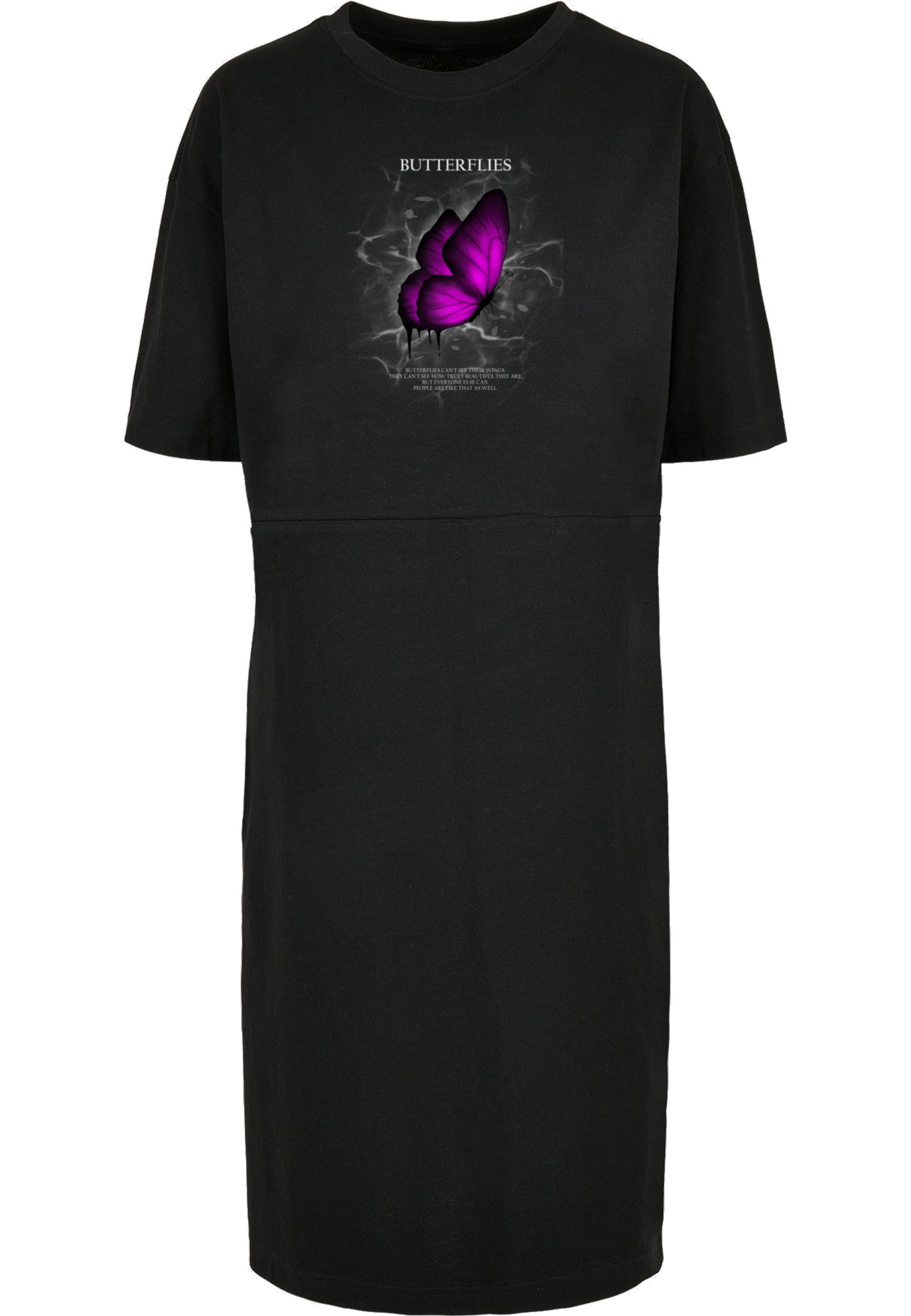 Merchcode Shirtkleid "Merchcode Damen Ladies Butterflies Oversized Slit Tee günstig online kaufen