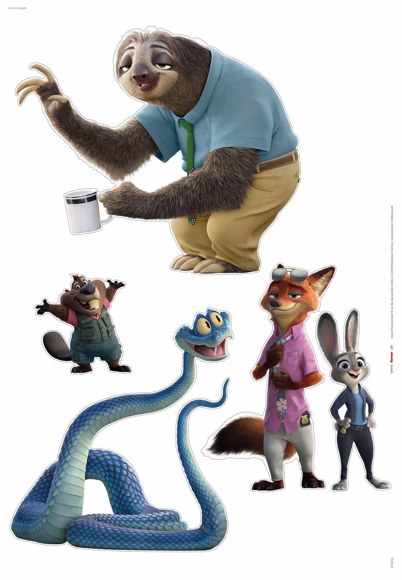 Komar Wandtattoo "Komar Wandtattoo - Zoomania - Größe 50 x 70 cm" 50 x 70 c günstig online kaufen