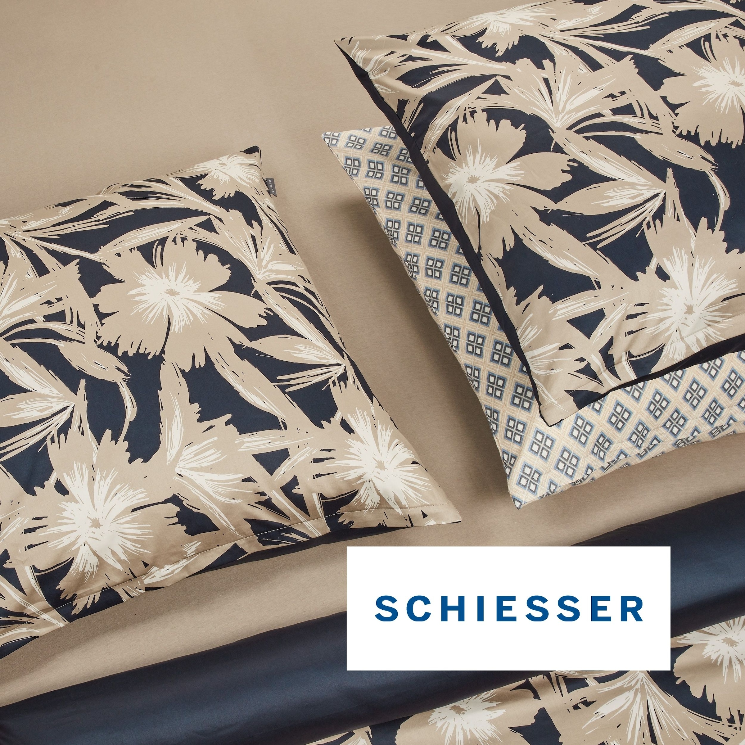 Schiesser Bettwäsche »Yosa aus weicher Baumwolle mit schlichtem Minimaldessin« 2 Stk. OEKO-TEX® MADE IN GREEN
