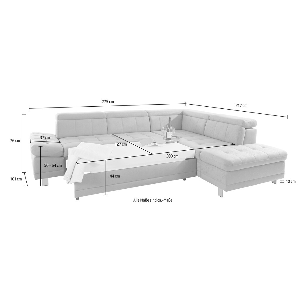 sit&more Ecksofa »Limit L-Form«