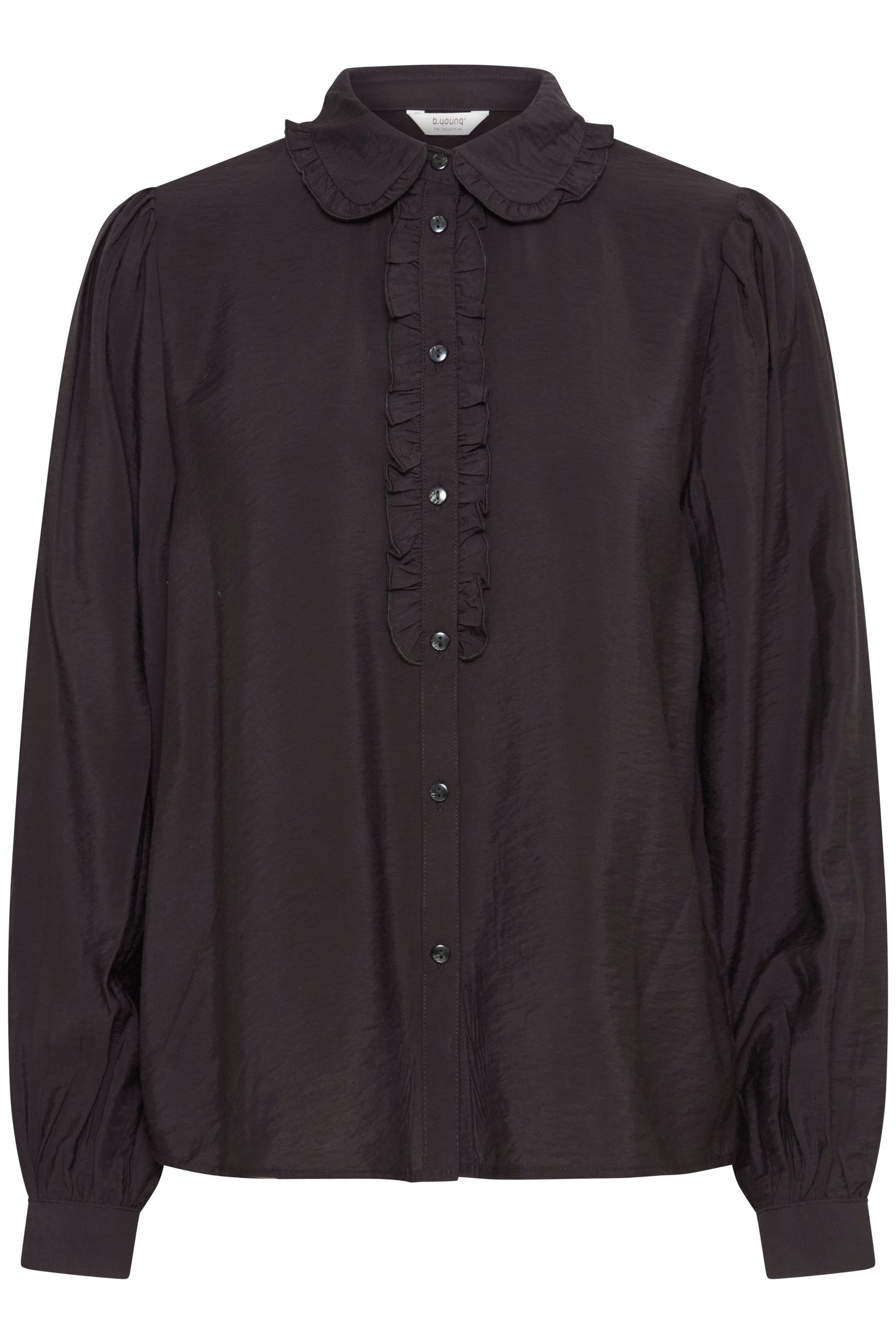 b.young Langarmbluse "Langarmbluse BYIBINE FRILL SHIRT"