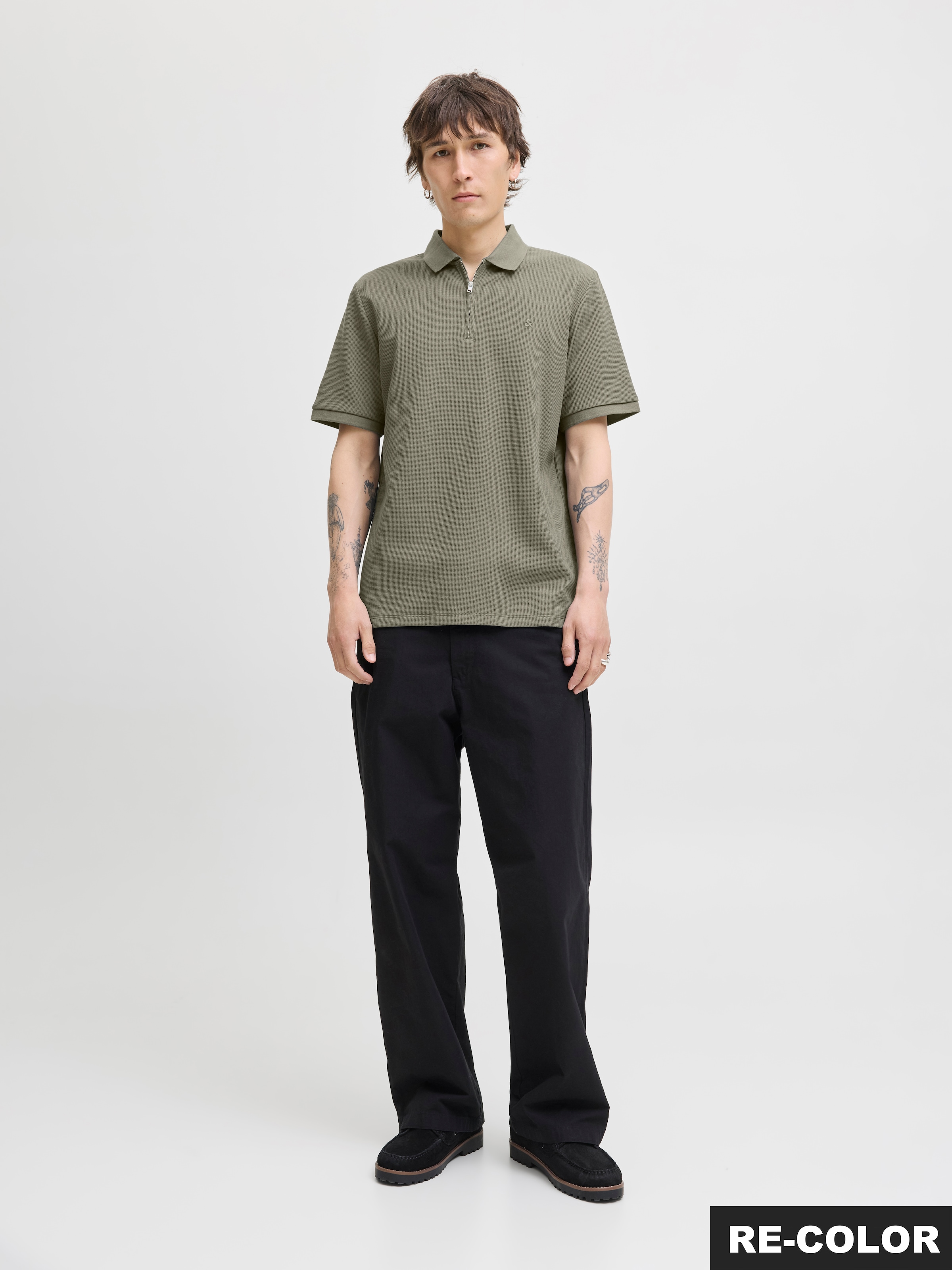 Jack & Jones Poloshirt »JJEAUSTIN ZIP POLO SS NOOS« mit Polokragen