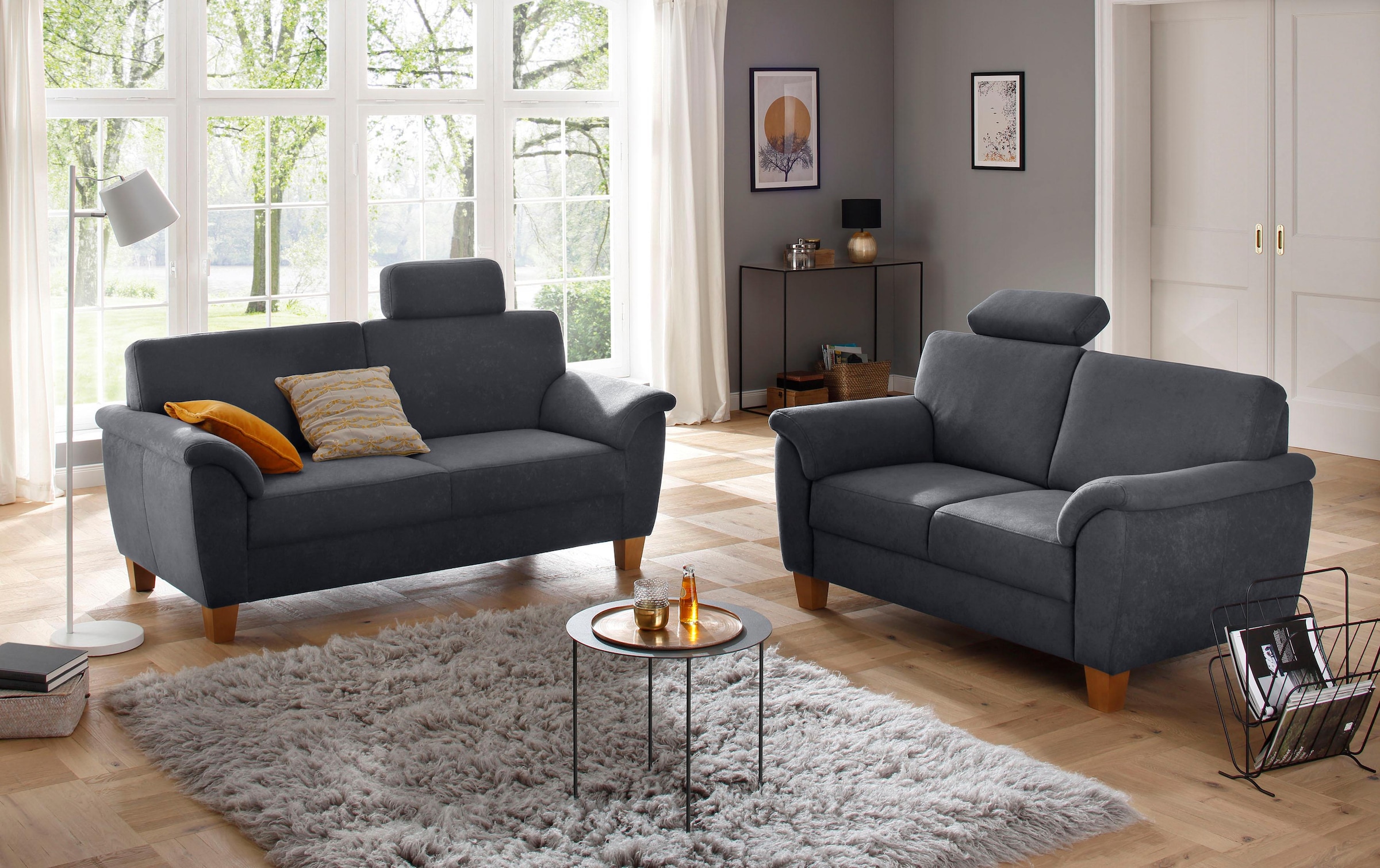 OTTO home Polstergarnitur "Texel" als Set, mit Federkern und Kontrastnaht