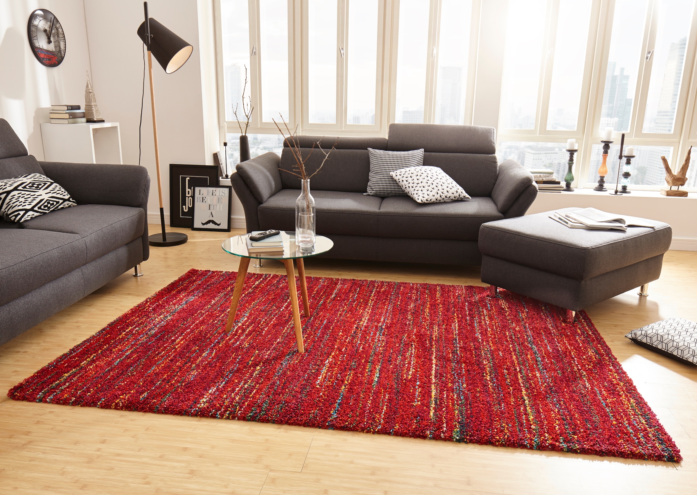 HANSE Home Hochflor-Teppich »Chic«, rechteckig, 30 mm Höhe, Shaggy, Weich, Flauschig, Flokati, Meliert, Wohnzimmer, Schlafzimmer