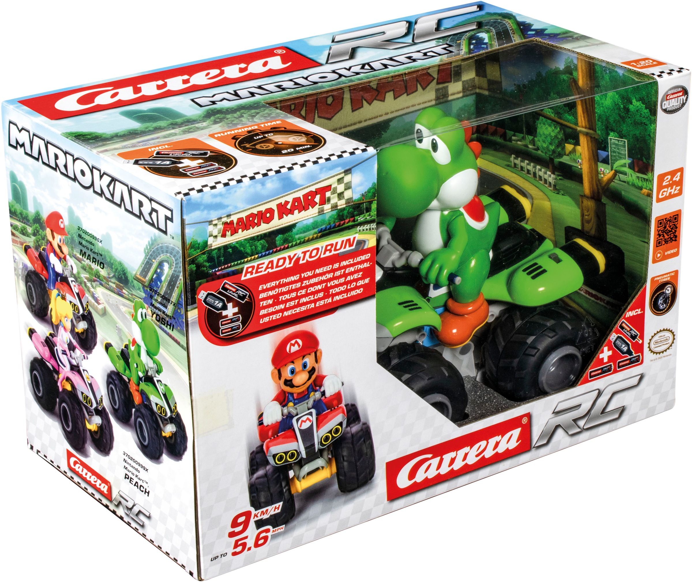 Carrera® RC-Auto »Carrera® RC Mario Kart™ - Quad, Yoshi, 2,4GHz«