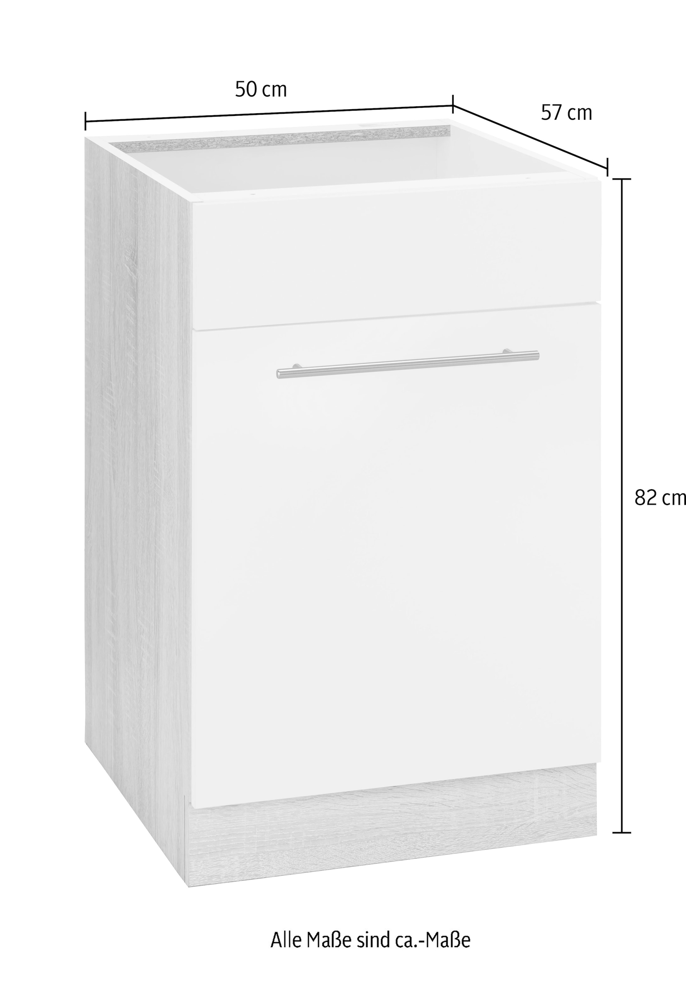 wiho Küchen Spülenschrank »Flexi2«, Breite 50 cm