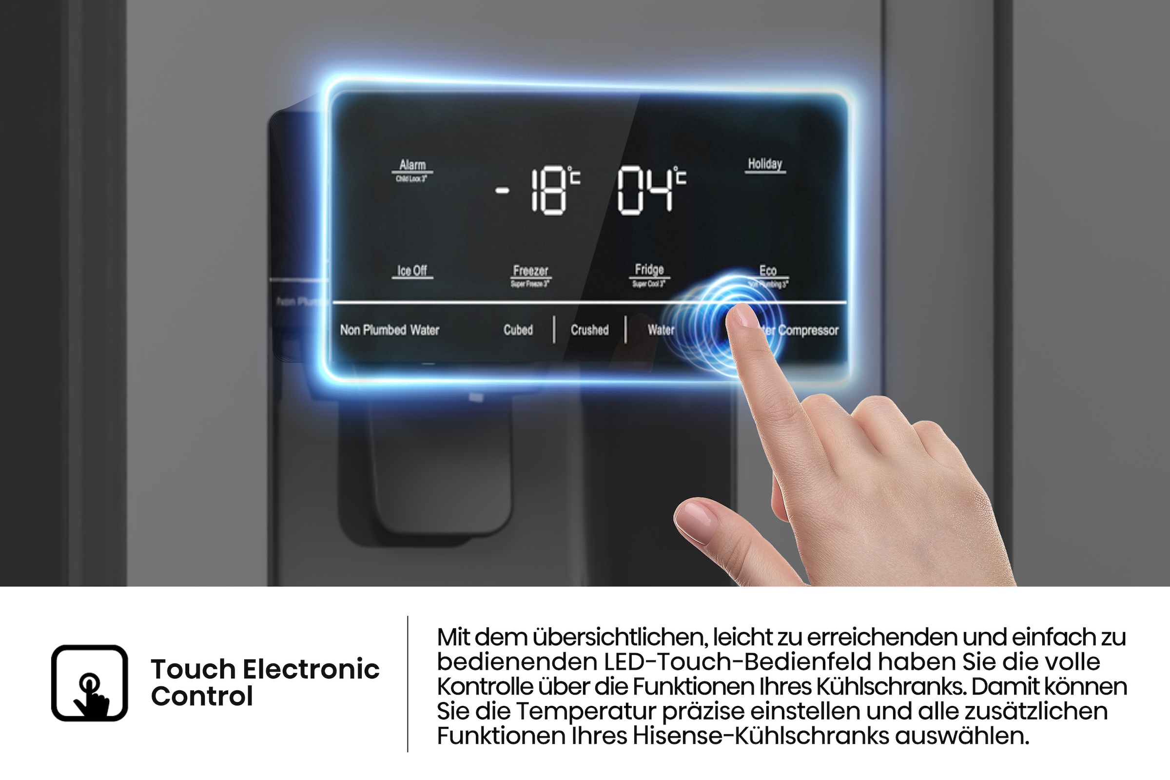 Hisense Side-by-Side »RSIM535AFE«, Wasser-/Eisspender, NoFrost, mit Wassertank