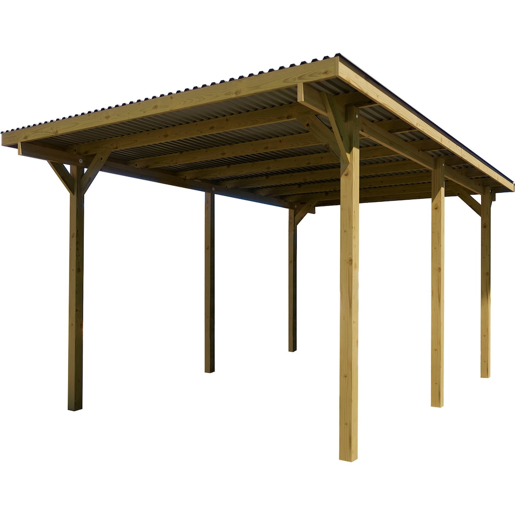 weka Einzelcarport »606 Gr.1«, Holz, 250 cm, braun