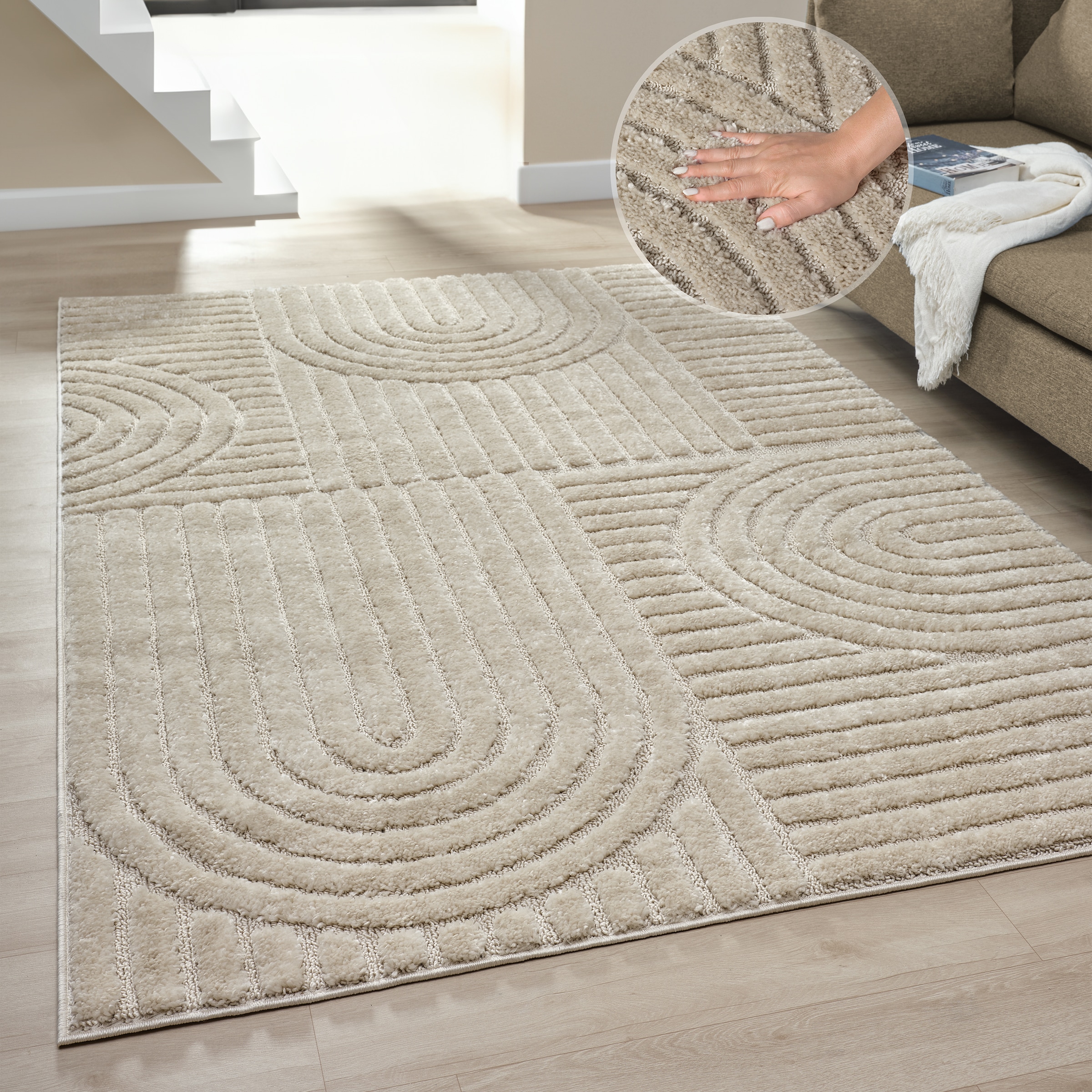 OTTO home Teppich "Jonne, Boho-Design, Scandi, Designteppich" rechteckig 20 günstig online kaufen