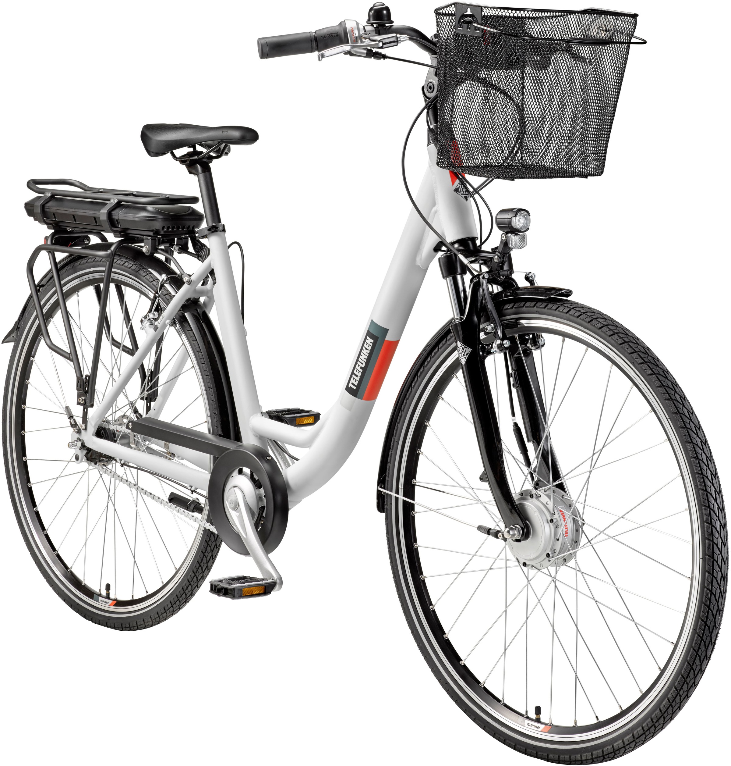 Telefunken Telefunken "Multitalent RC667" 7 Gang Shimano Nexus Schaltwerk Nabenschaltung Frontmotor 250 W Pedelec, Elektrofahrrad, Damen, Herren, innerhalb StVZO, 28 Zoll