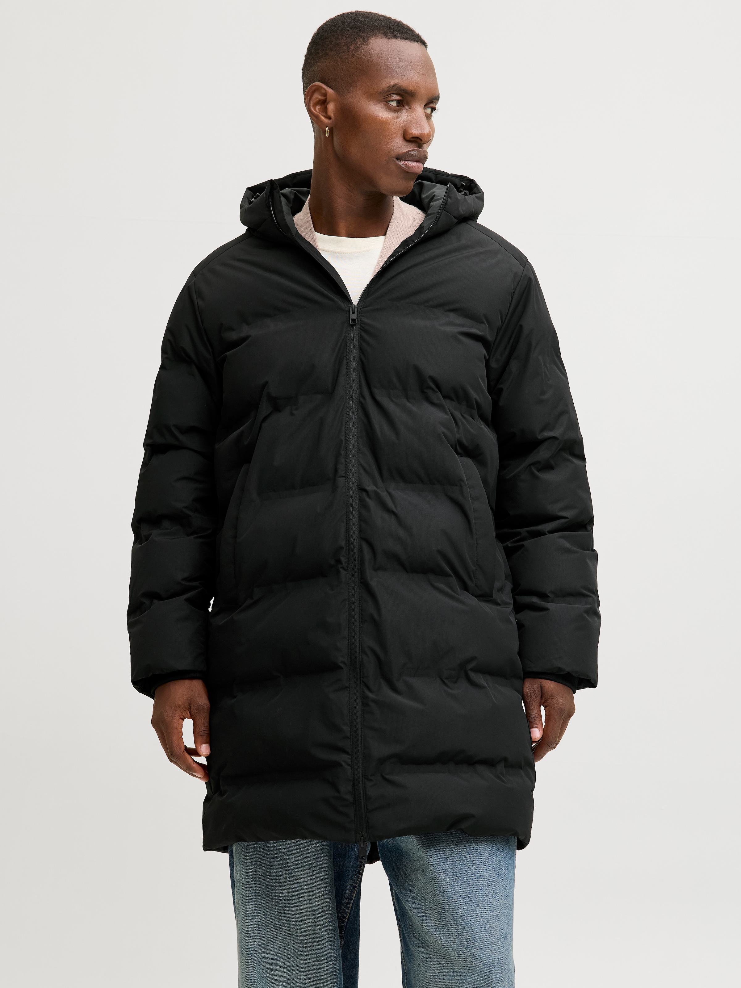 Jack & Jones Steppjacke "JJESOHO LONG PUFFER LN" mit Kapuze günstig online kaufen