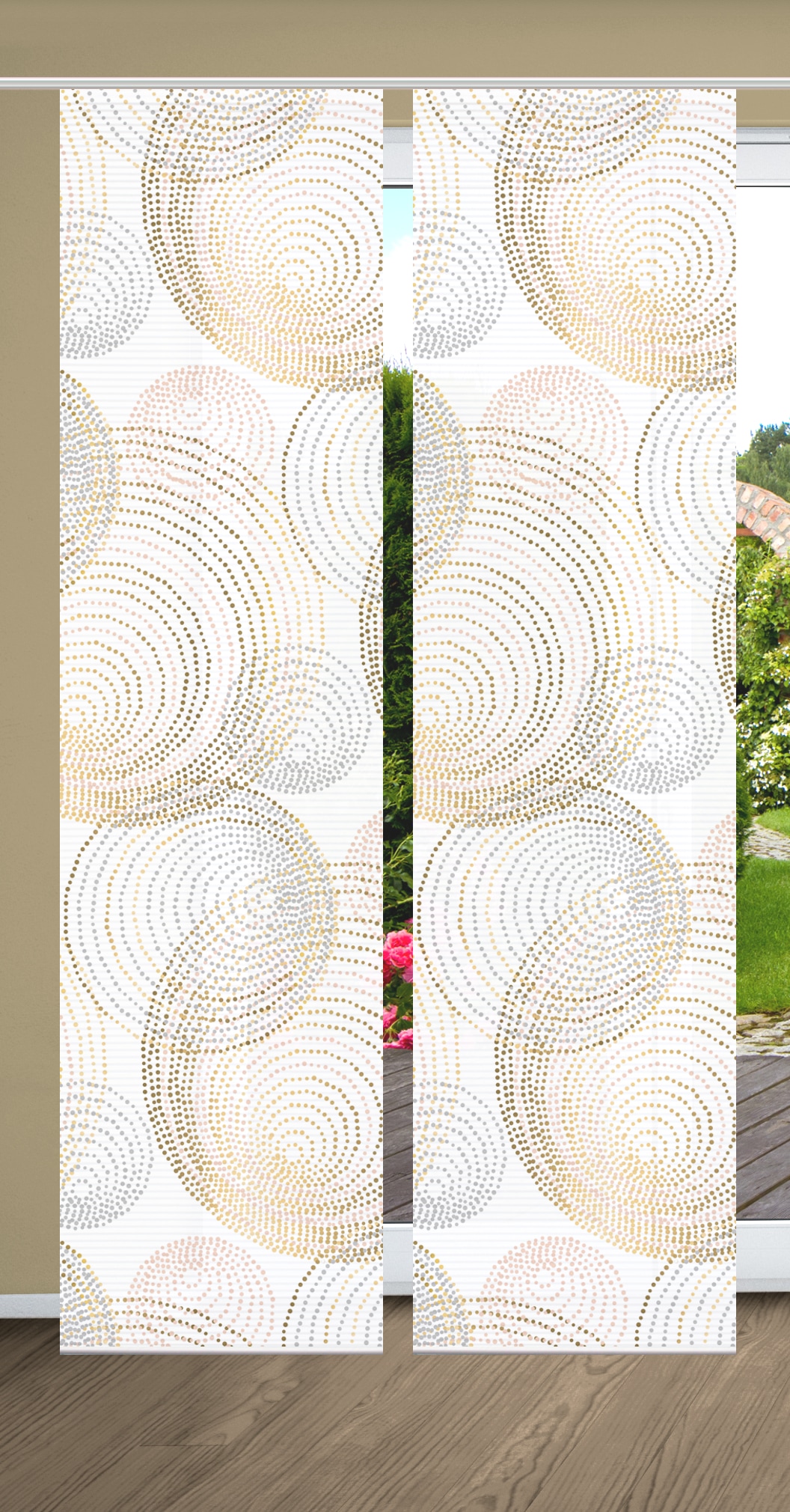 HOME in green Schiebegardine "SPIRO" Paneelwagen 2 Stk. tlg. SET DIGITALDRU günstig online kaufen