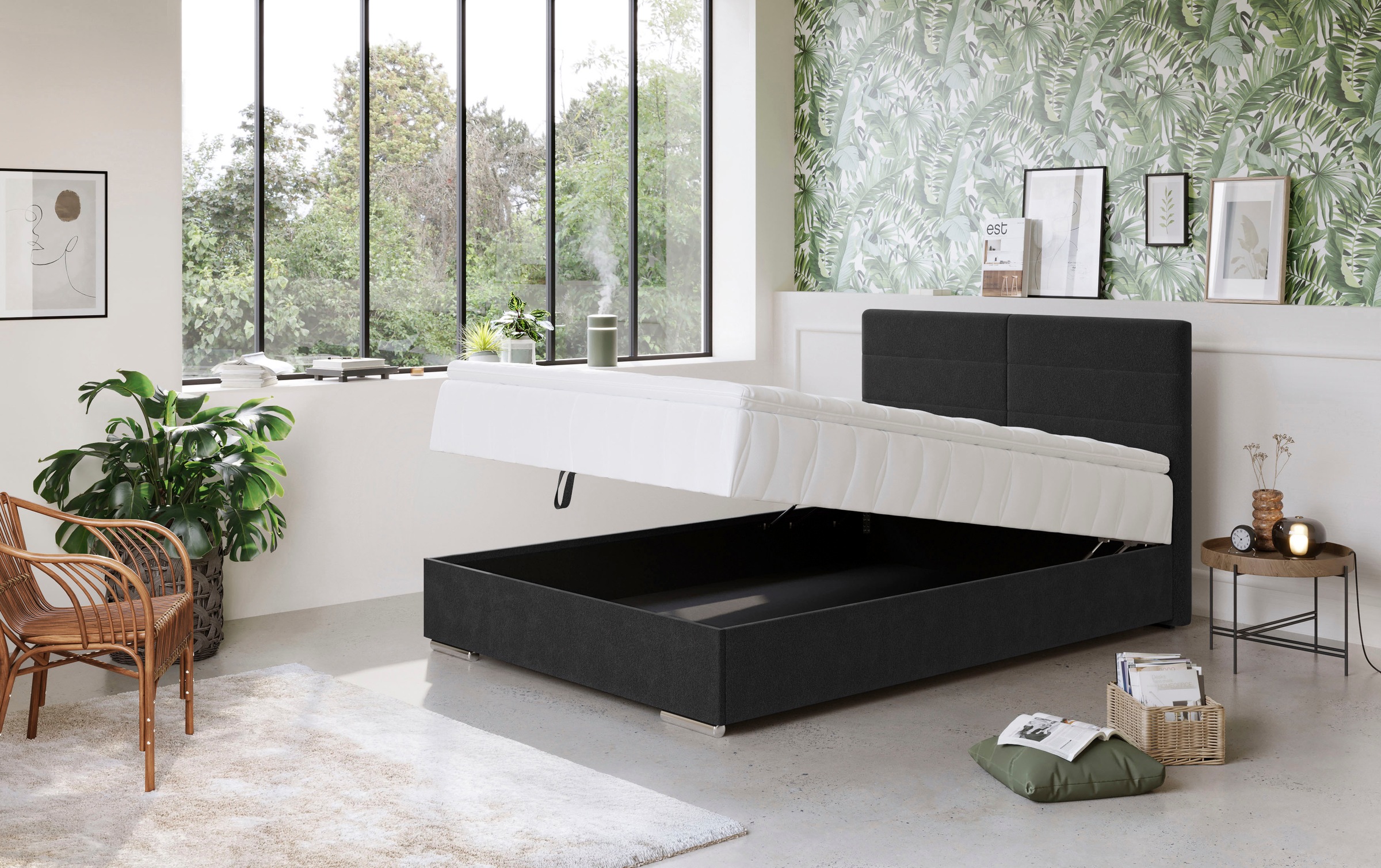 COTTA Boxbett »Tom«, mit Bettkasten, Topper und Zierkissen