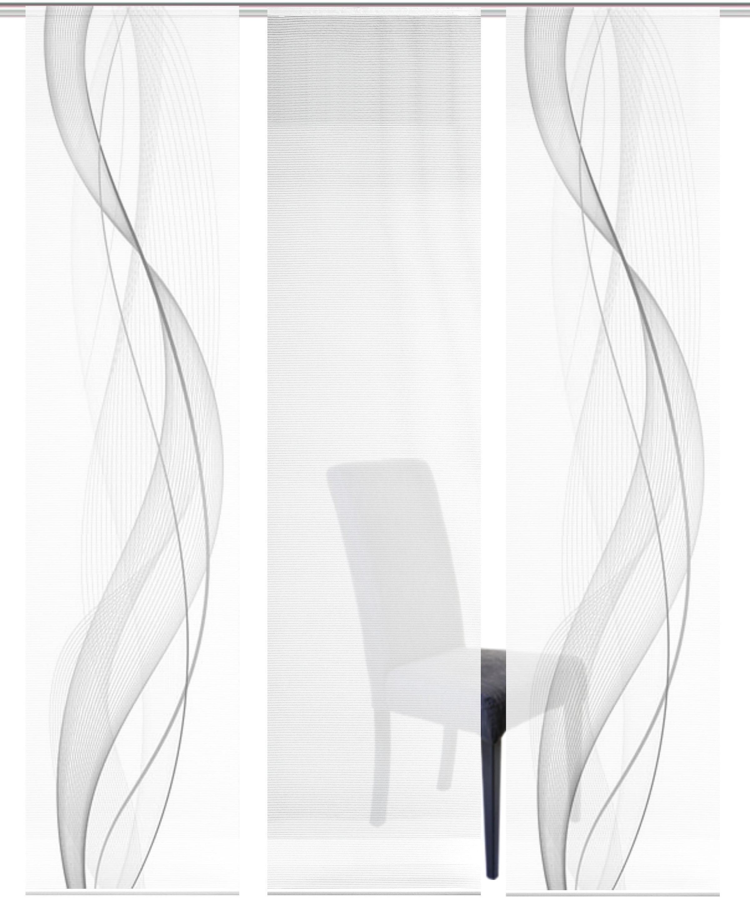 Vision S Schiebegardine »3ER SET HEIGHTS«, (3 St.), HxB: 260x60, Schiebevorhang 3er Set Digitaldruck