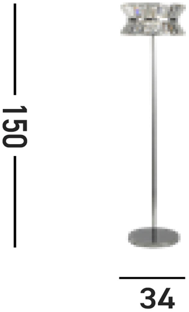 Searchlight Stehlampe »Stehlampe Uptown, 3-flammig«, 3 flammig, Leuchtmittel G9 | ohne Leuchtmittel, Glamourös