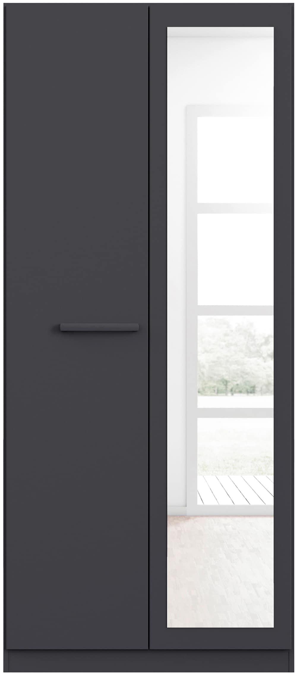 rauch Drehtürenschrank »Kleiderschrank Schrank Garderobe Garderobenschrank Stauraumwunder MODI«, optional mit Spiegel MADE IN GERMANY