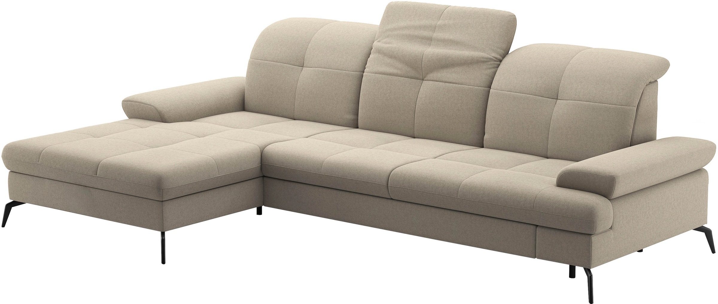 sit&more Ecksofa »Amica, L-Form, inkl. Sitztiefenverstellung & Armteilverstellung«, wahlweise mit Bettfunktion, Bettkasten und Kopfteilverstellung