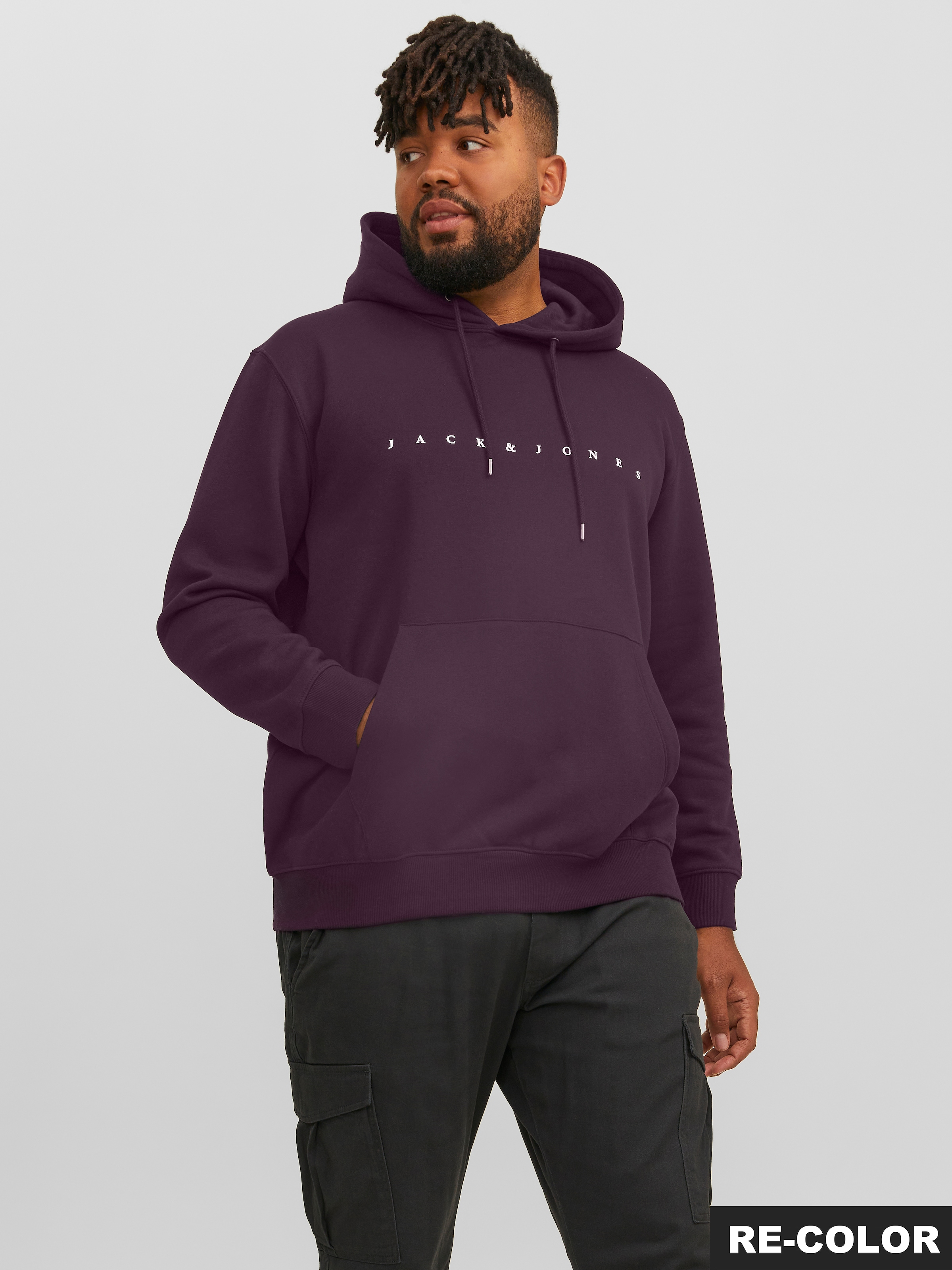 Jack & Jones PlusSize "JJESTAR JJ SWEAT HOOD NOOS PLS", Baumwollmischung, r günstig online kaufen