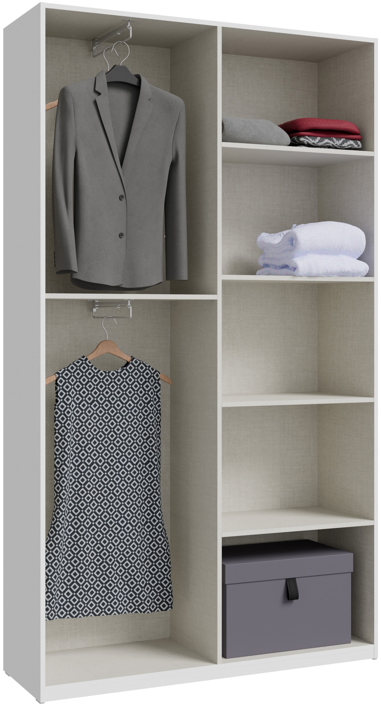 FORTE Drehtürenschrank B/H/T 119,5/210,5/42cm, stehende Montage