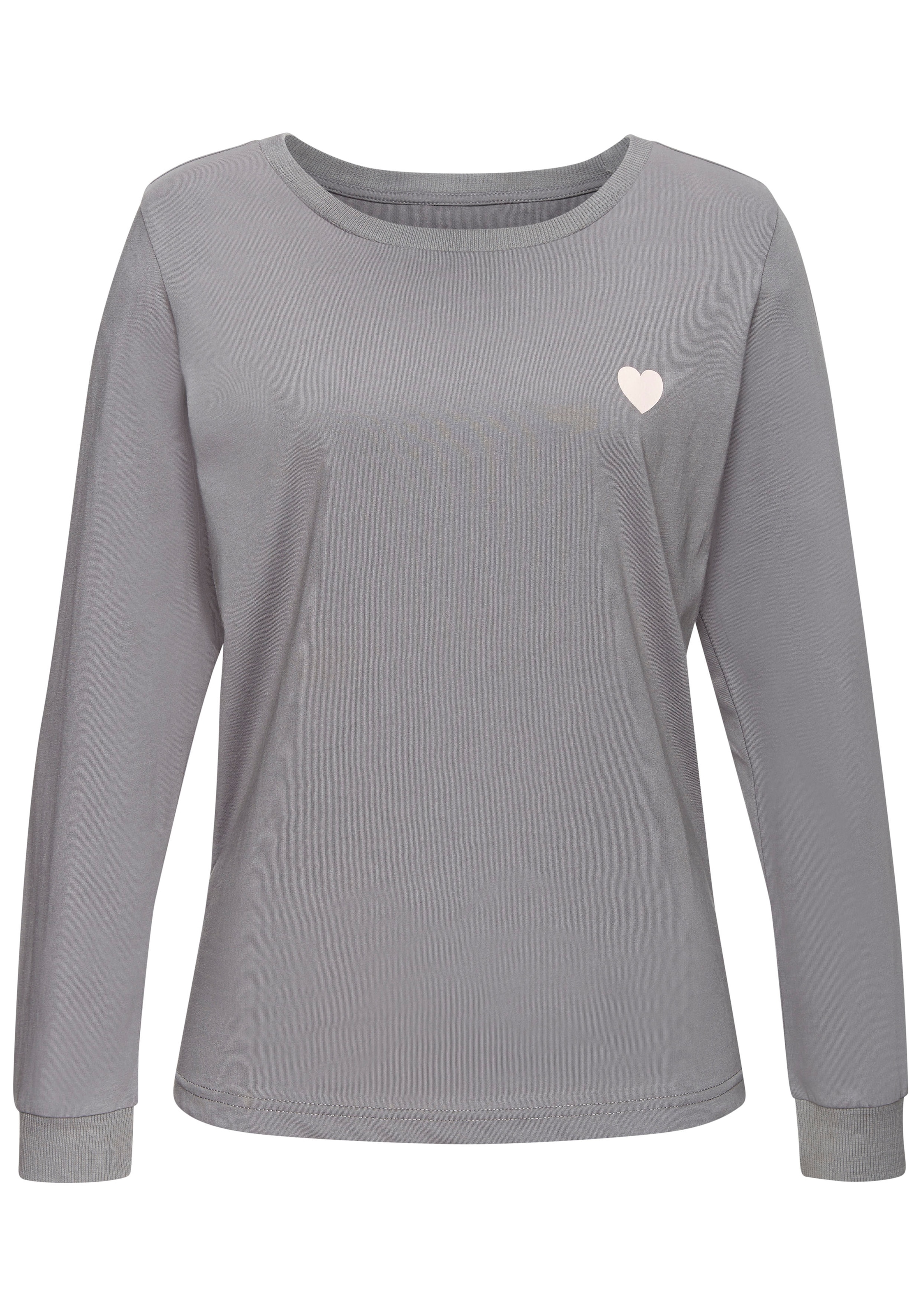Vivance Dreams Pyjama, (Spar-Set, 4 tlg.), mit süßem Herzmuster