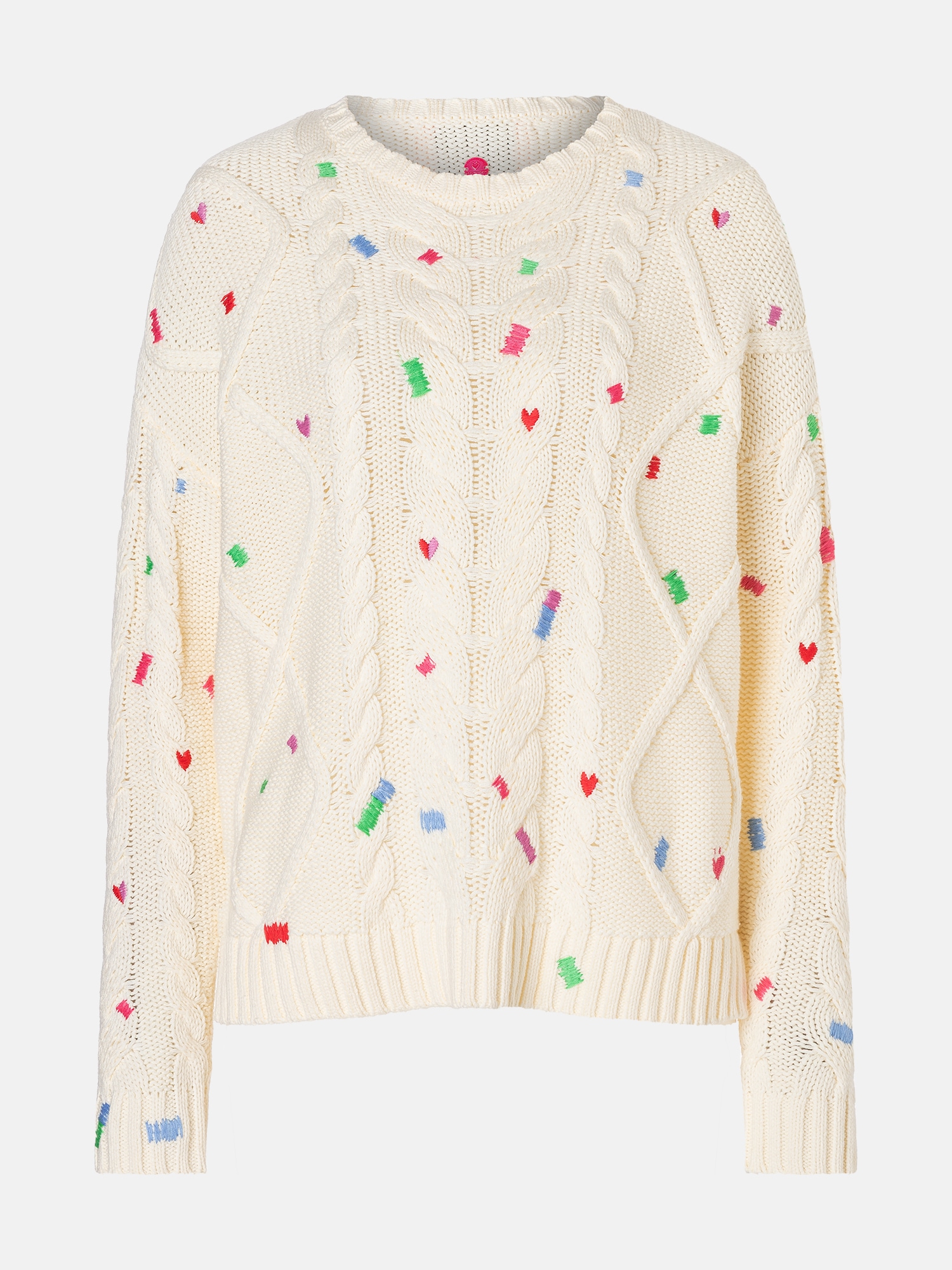 Lieblingsstück Strickpullover »DinziL« mit verspielten Stickdetails, Rundhals