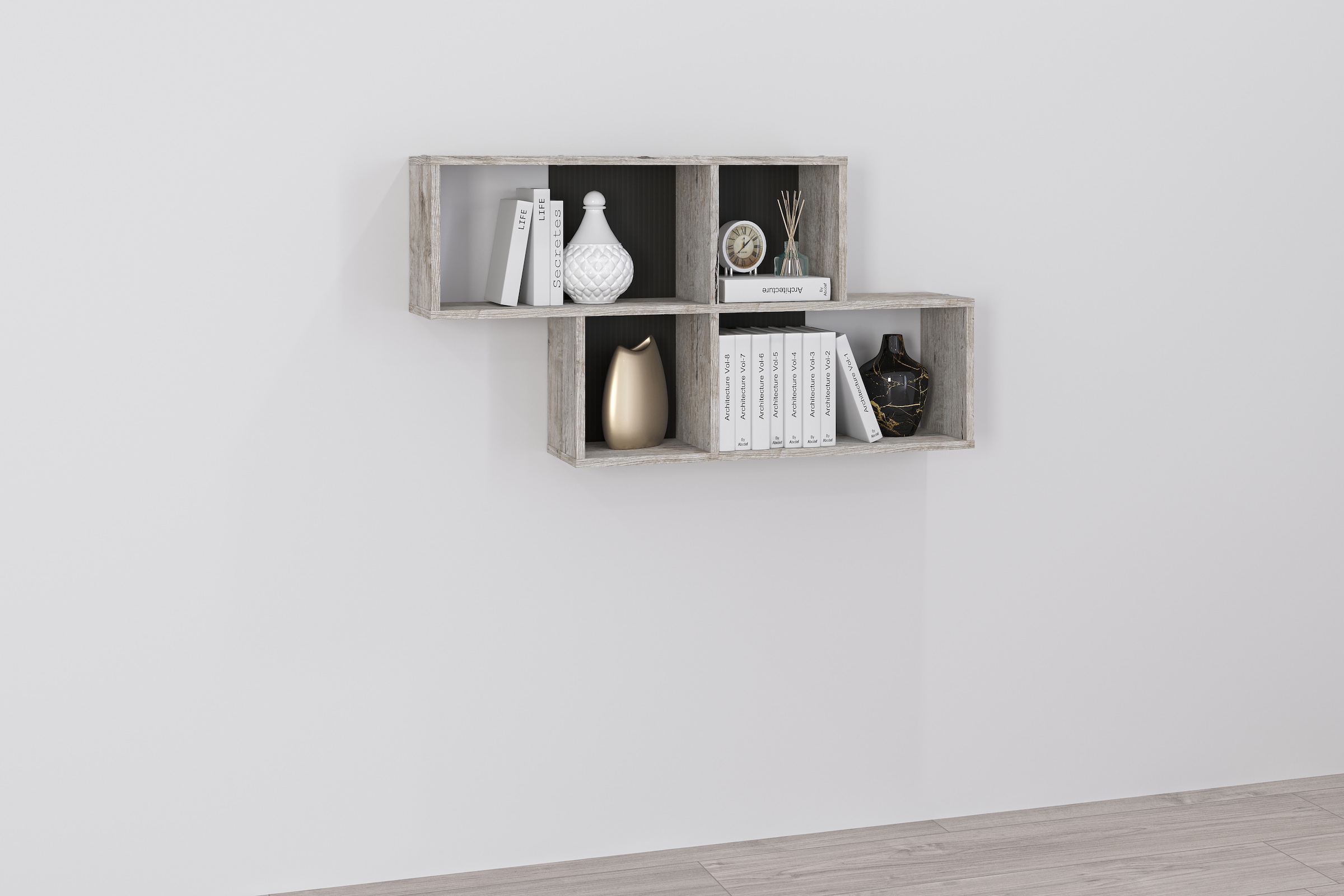 FMD Wandregal "Nora" Regal kompakt für Bücher und Accessoires, 100 cm breit günstig online kaufen