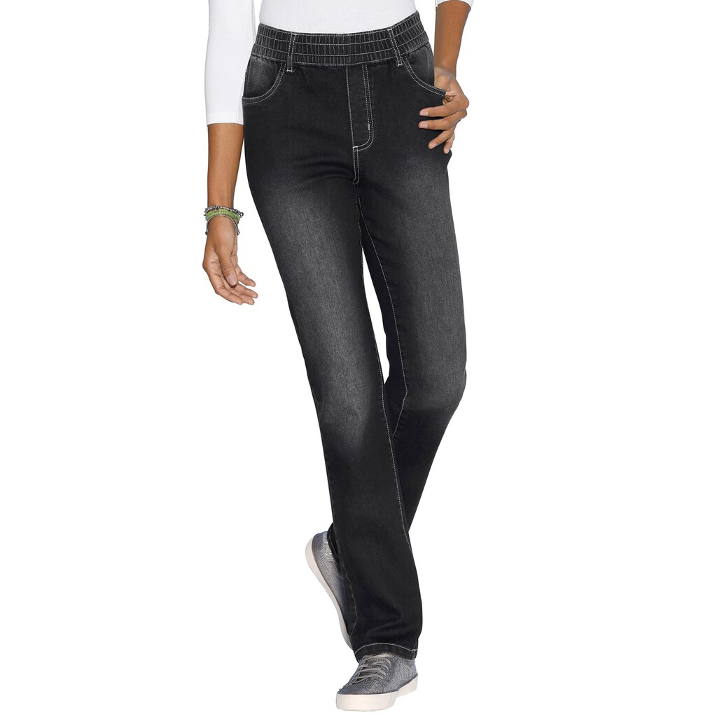 Classic Basics High-waist-Jeans, (1 tlg.)