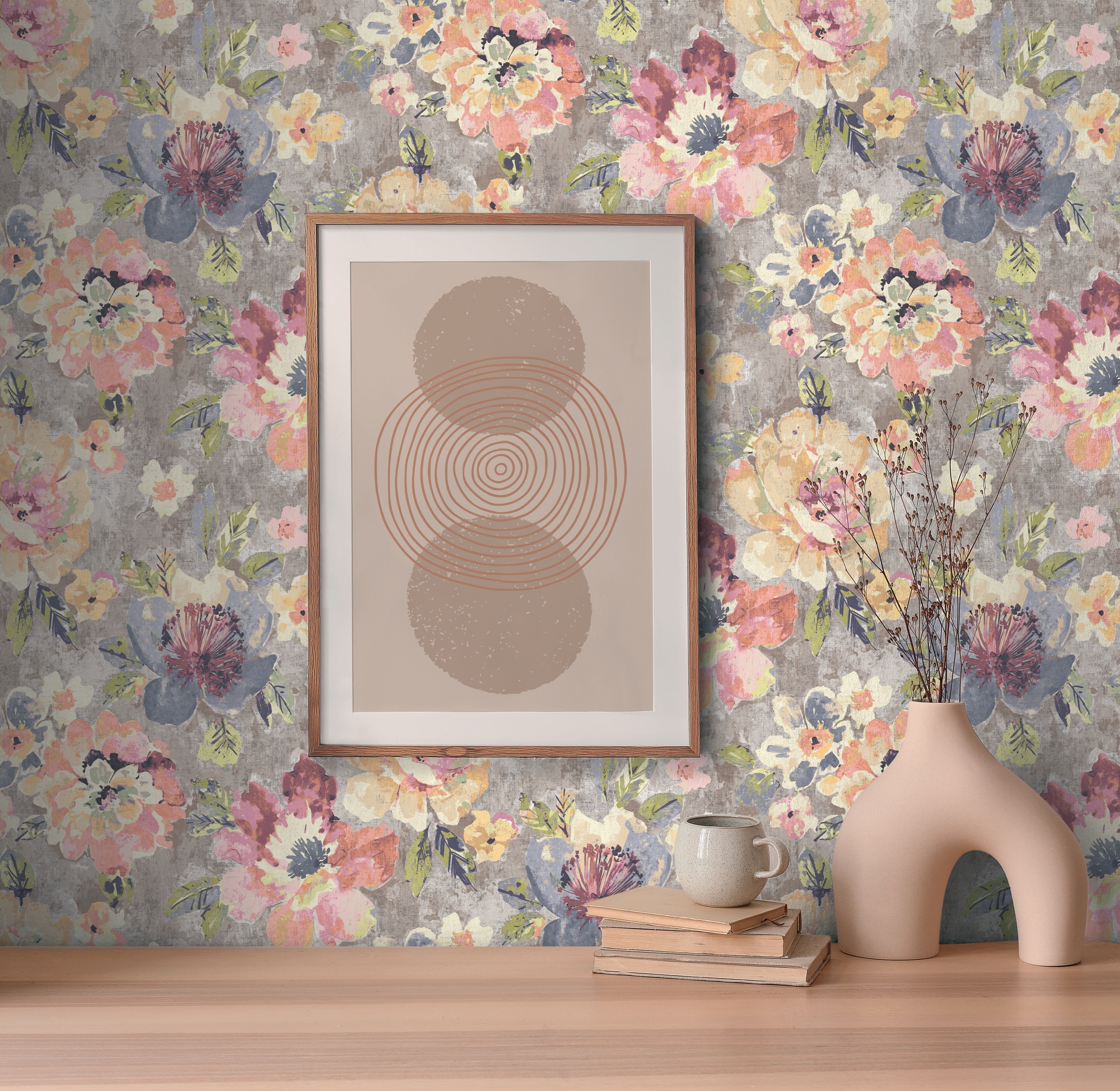 A.S. Création Vliestapete "Aquarell Dreams Blumen-Tapete Mustertapete Aquarellfarben Blumen" matt glatt Vliestapete Landhaus für Schlafzimmer Küche Wohnzimmer Blumen Design