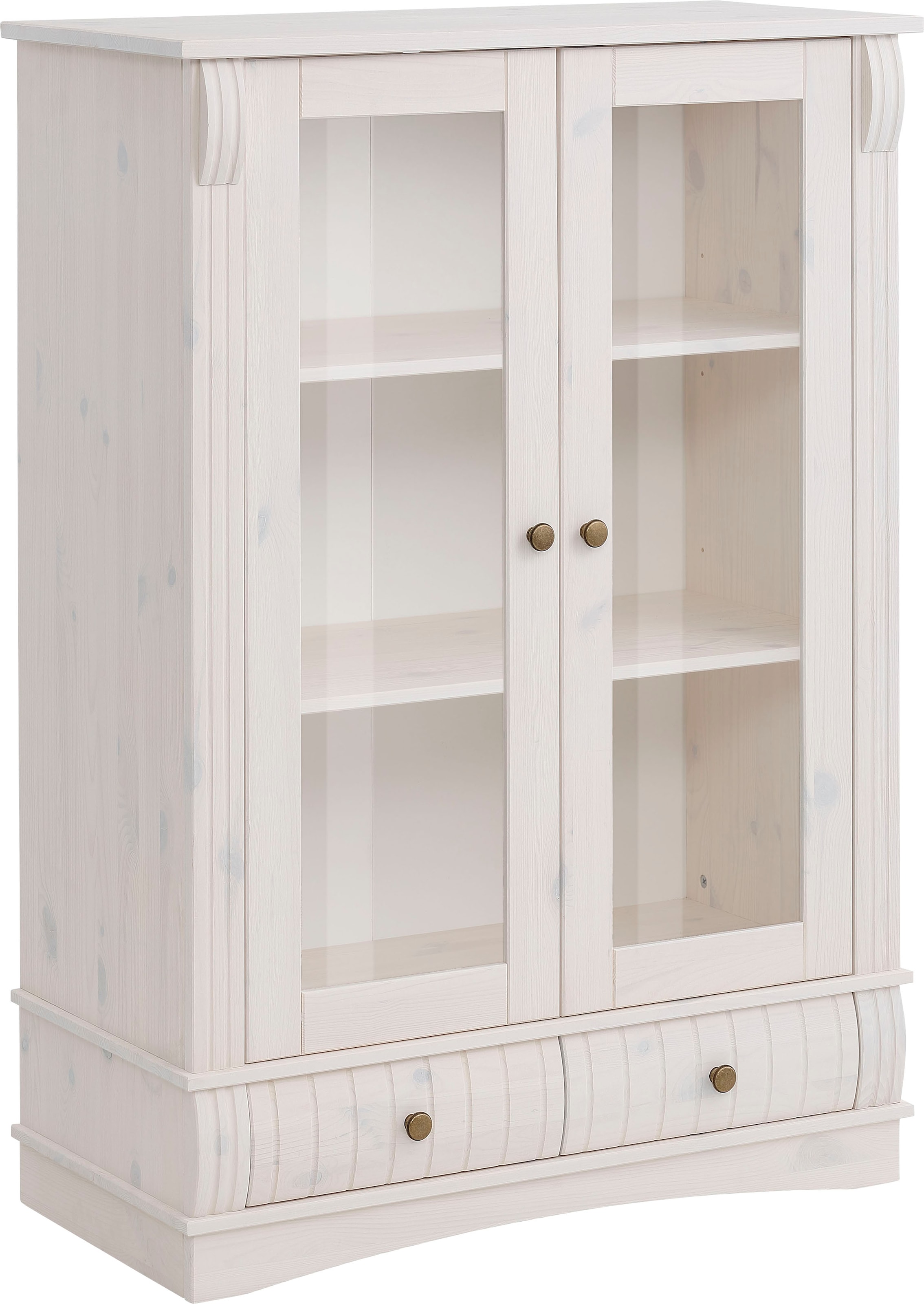 Home affaire Vitrine "Teresa", (Maße (B/T/H): ca. 84/40/120 cm), mit 2 Glas günstig online kaufen