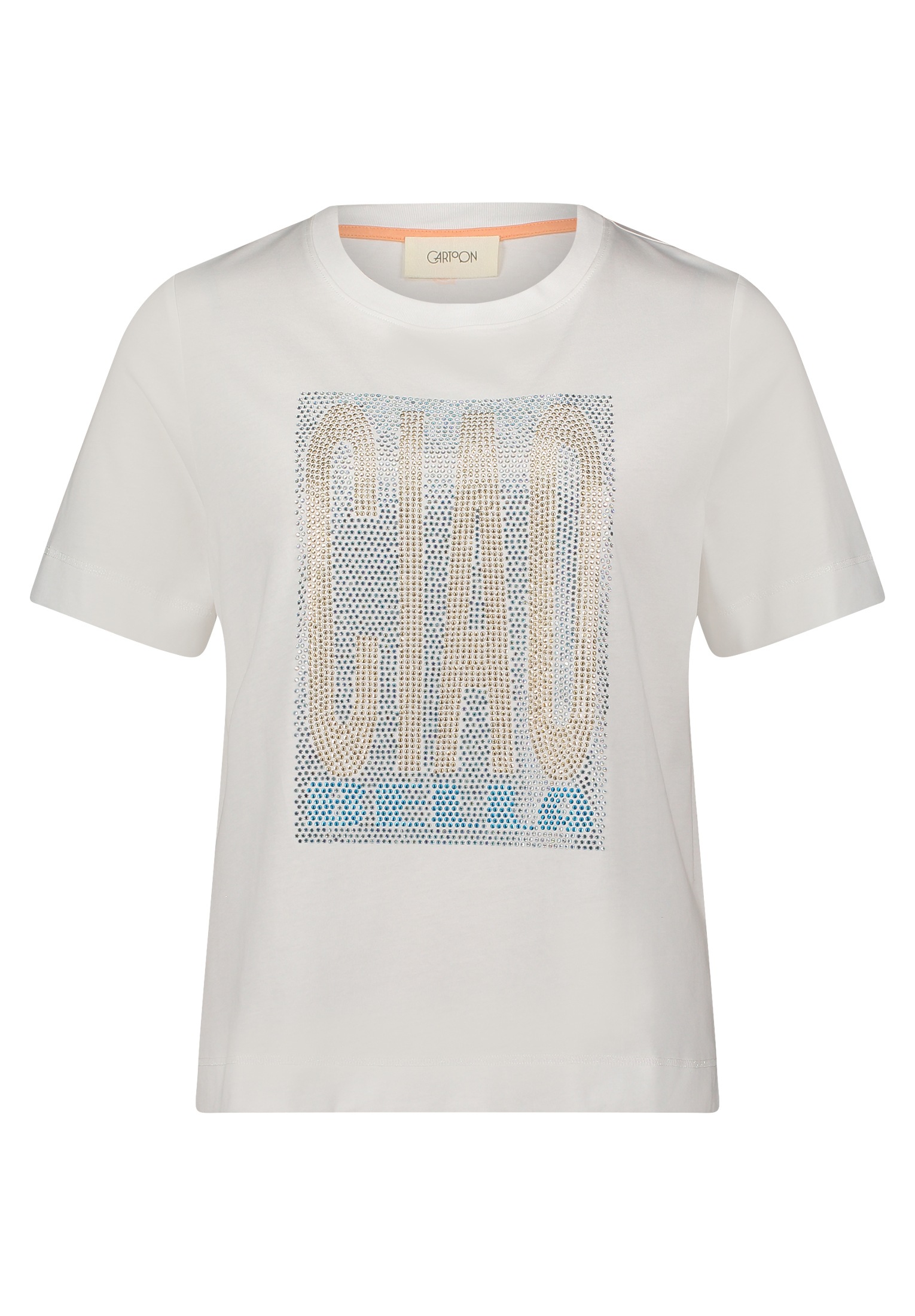 Cartoon Kurzarmshirt "Damen mit Rundhalsausschnitt" 1 Stk. Hotfix günstig online kaufen