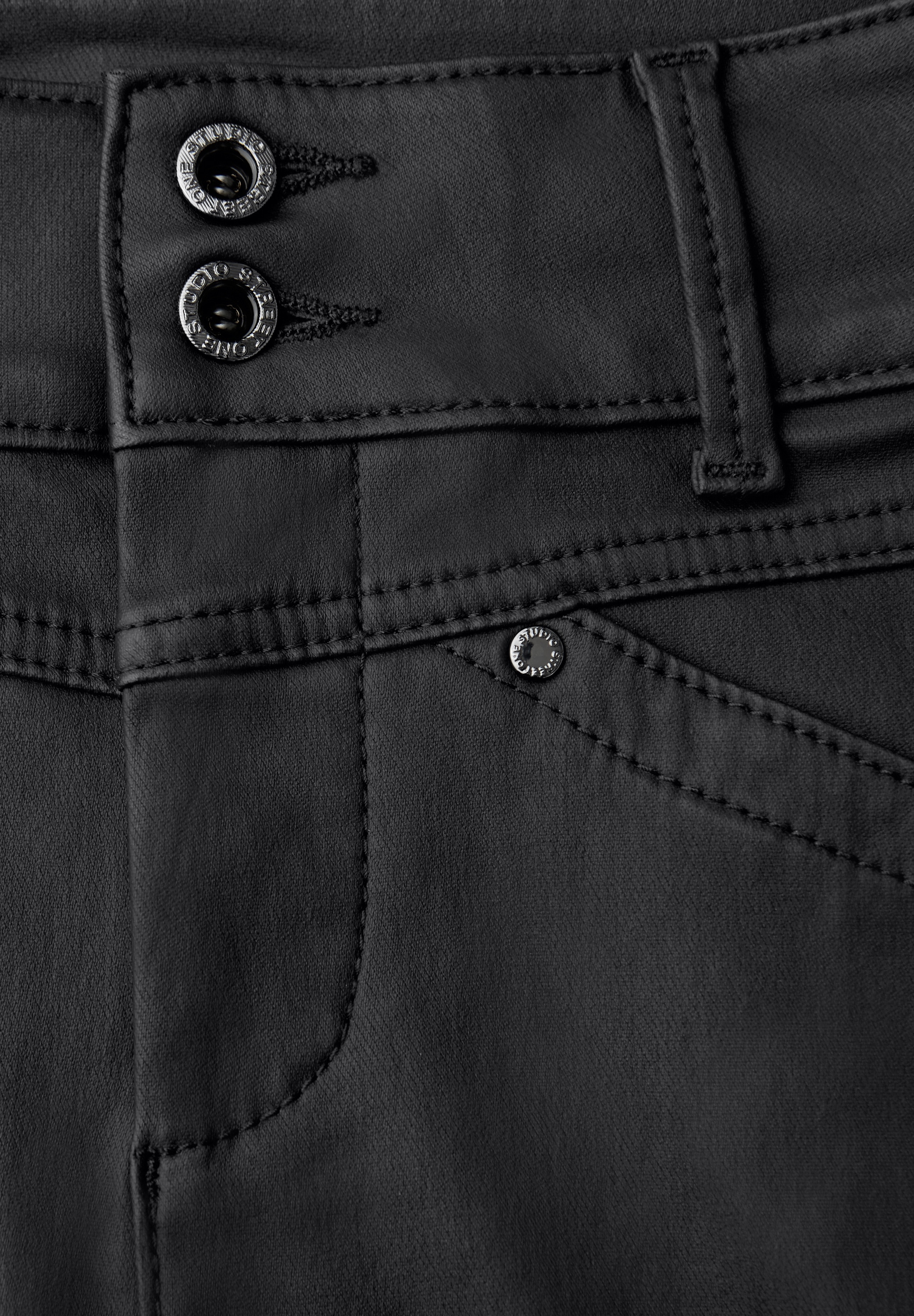 STREET ONE STUDIO Lederimitathose  Middle Waist