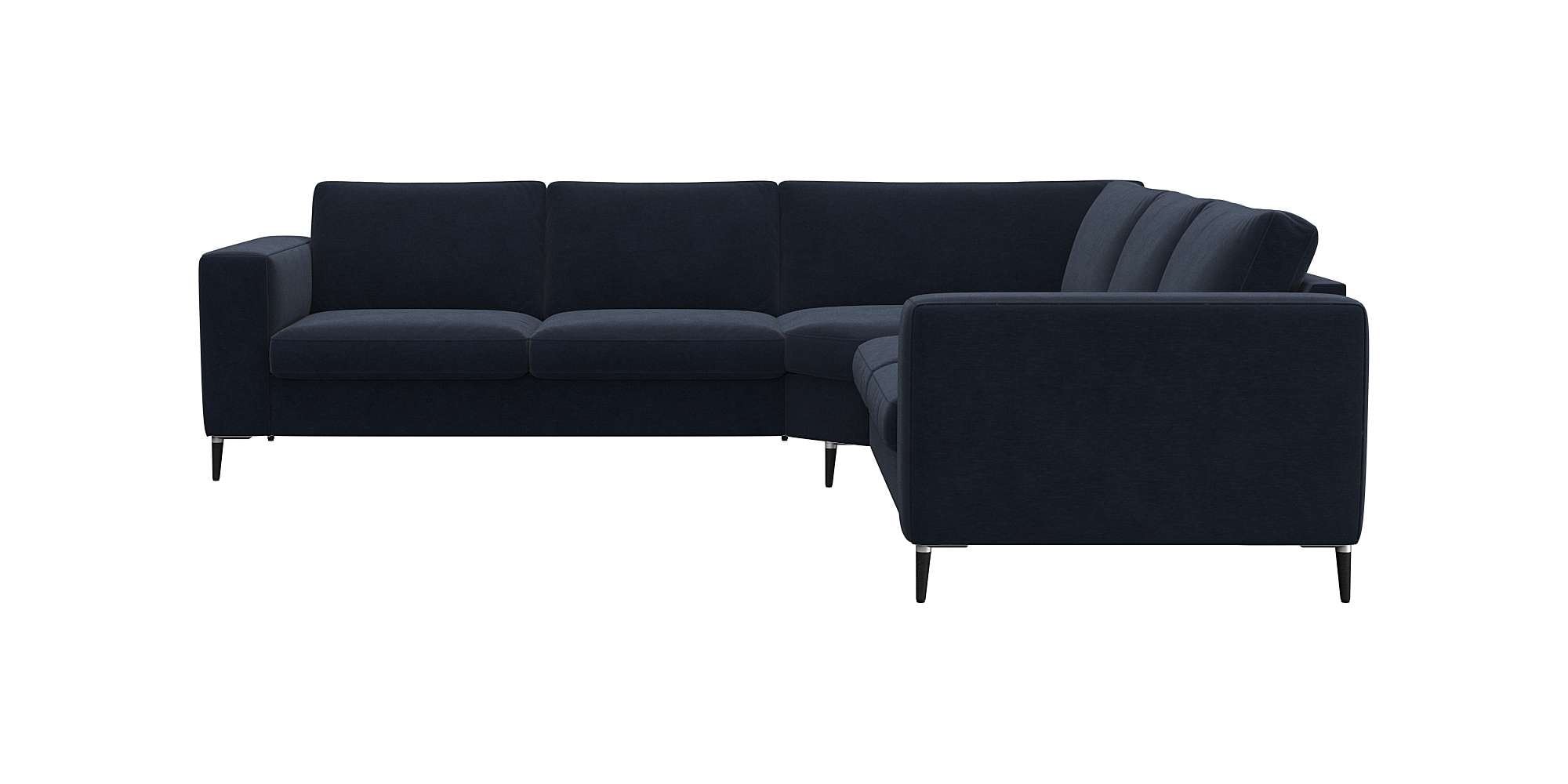 FLEXLUX Ecksofa »Fiore«, breite Armlehnen, Kaltschaum, Füße Alu+schwarz