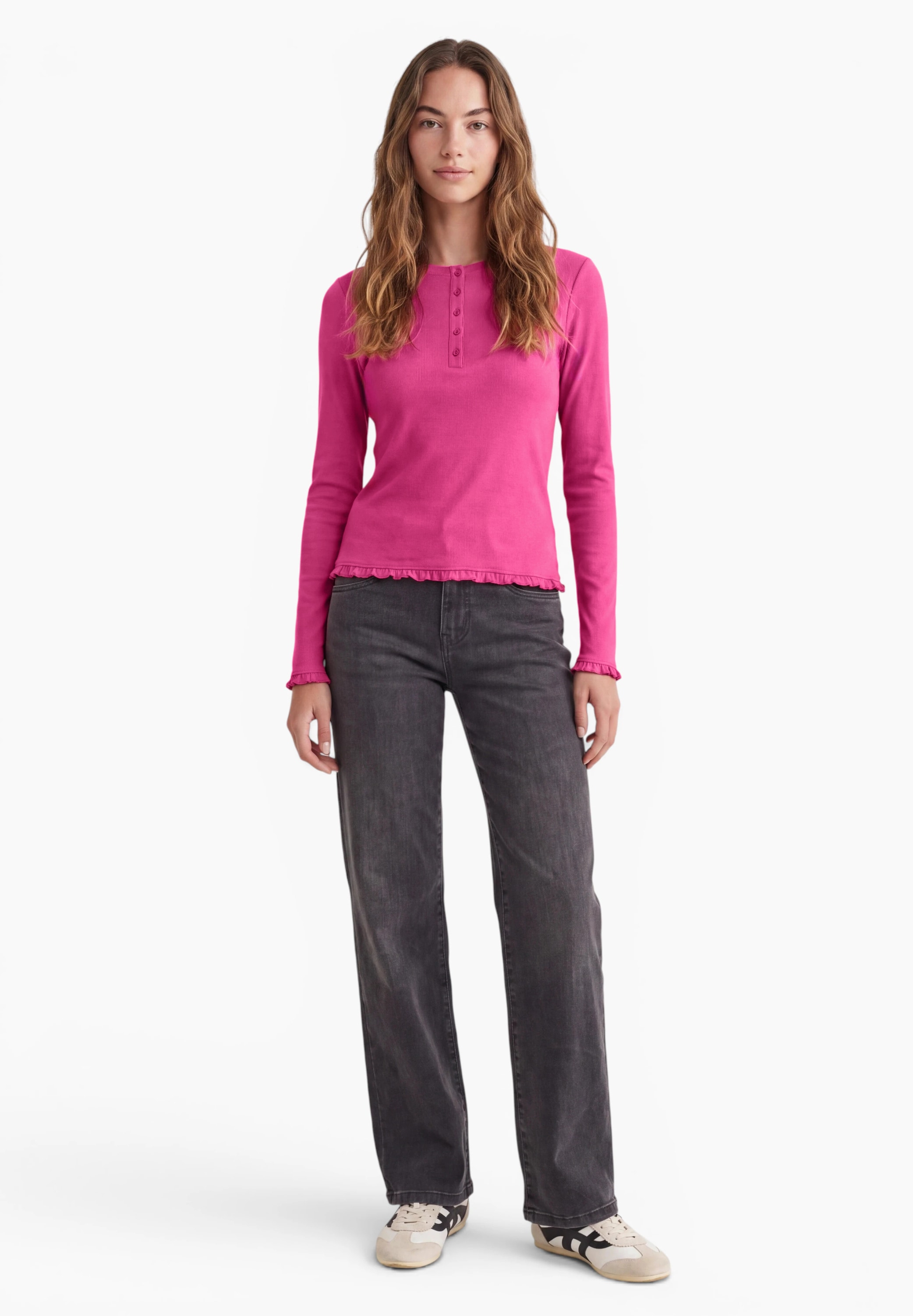 STREET ONE STUDIO Langarmshirt im soften Baumwoll-Mix