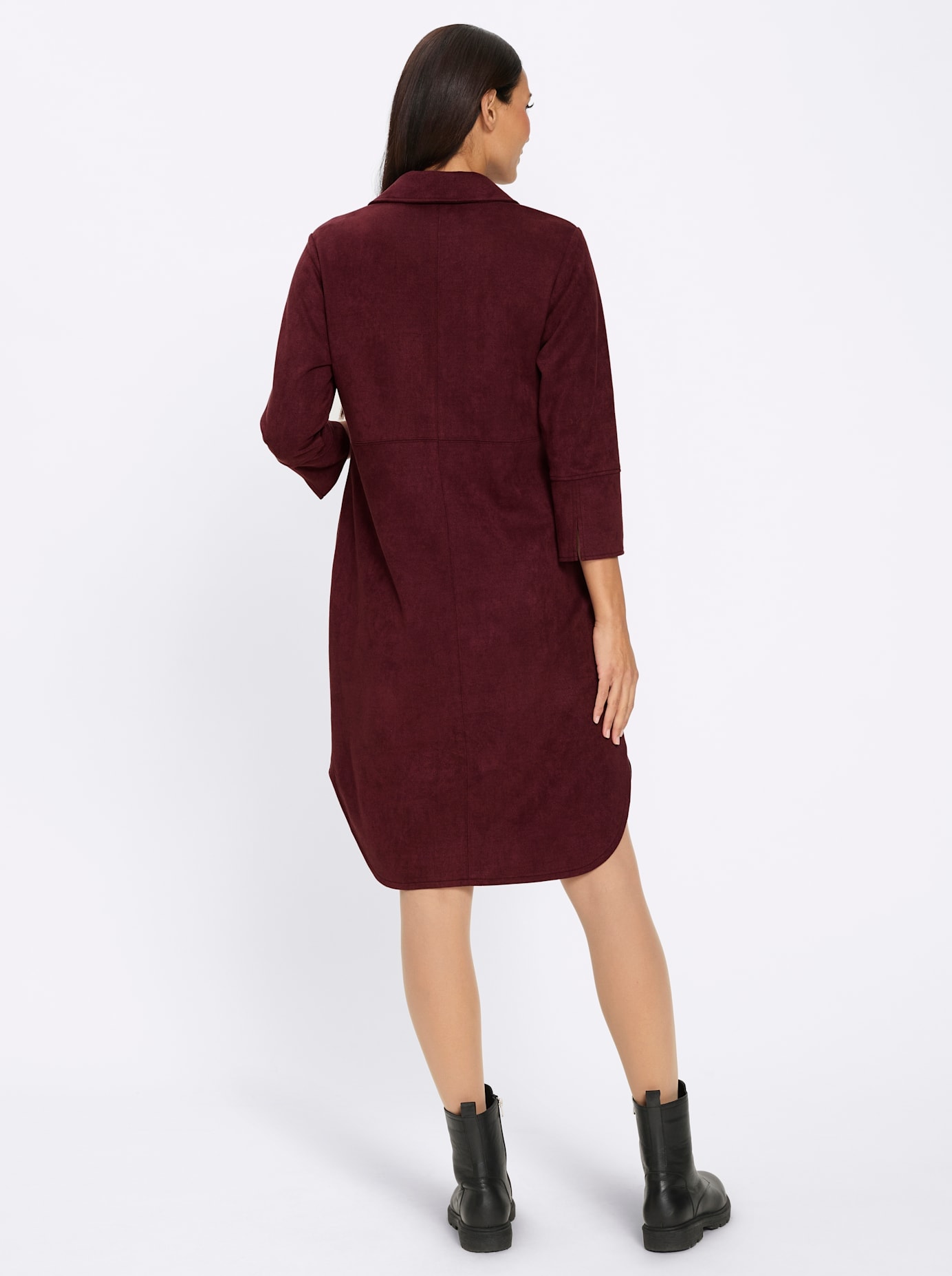 heine Lederkleid »Velourslederimitat-Kleid« Nahttasche