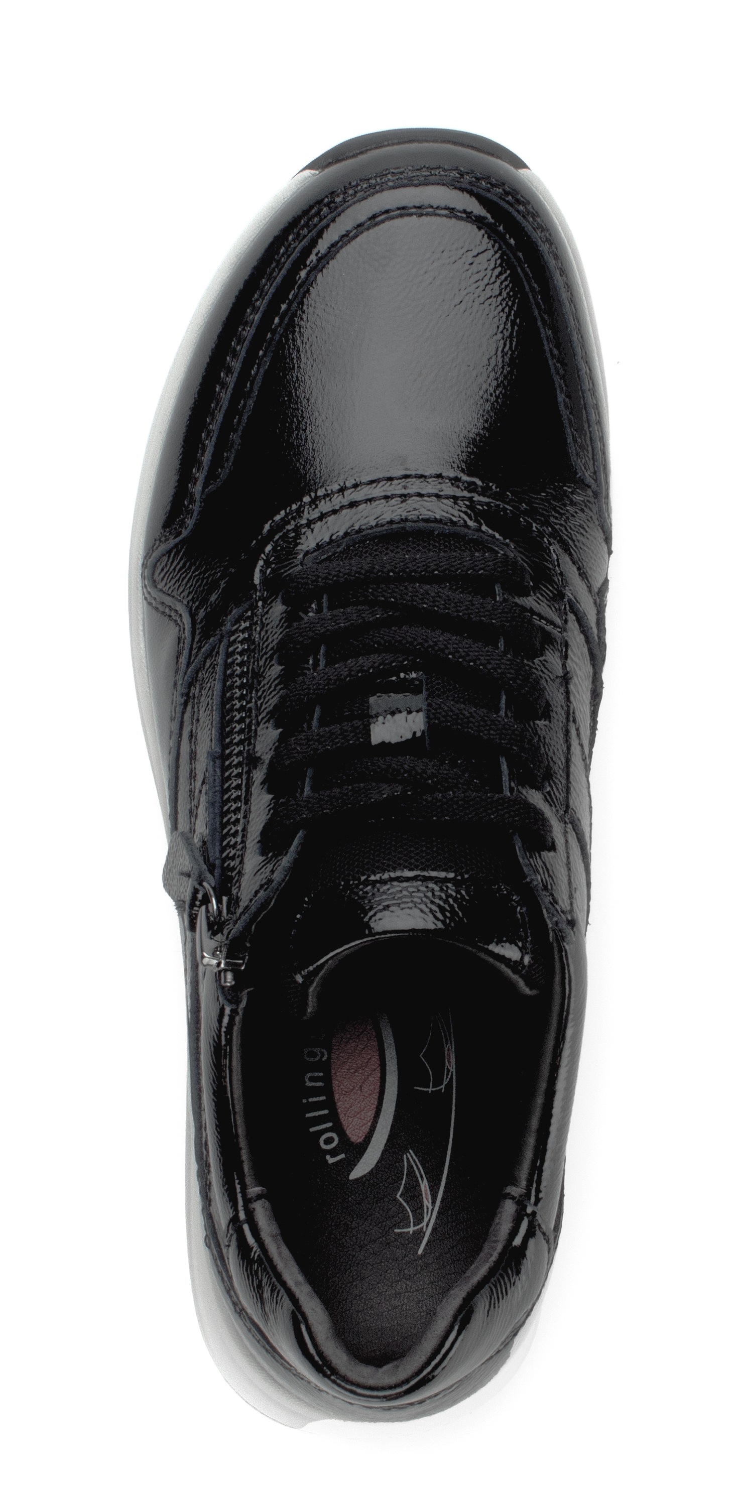 Gabor Rollingsoft Keilsneaker, Schnürschuh, Halbschuh, Freizeitschuh mit seitlichem Reißverschluss