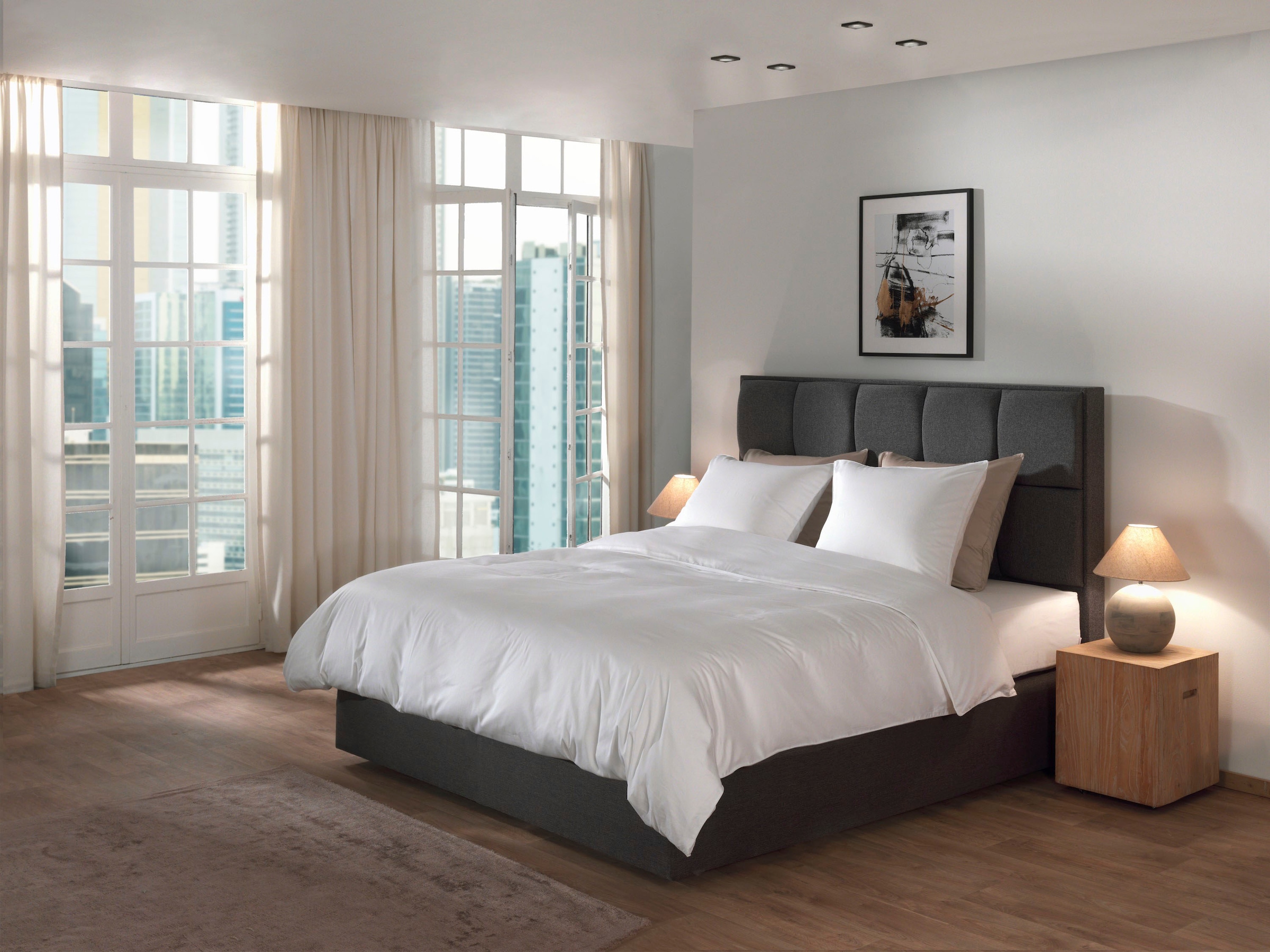 YELLOW Bettwäsche "Suite-Dubai" 2 Stk. tlg. Uni Design, 100% Baumwolle ab 1 günstig online kaufen