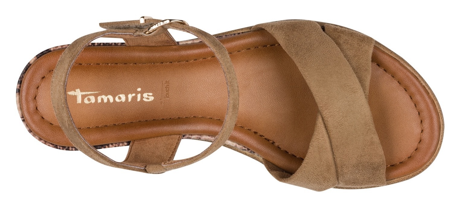 Tamaris Keilsandalette  Riemchensandale, Sommerschuh in veganer Verarbeitung