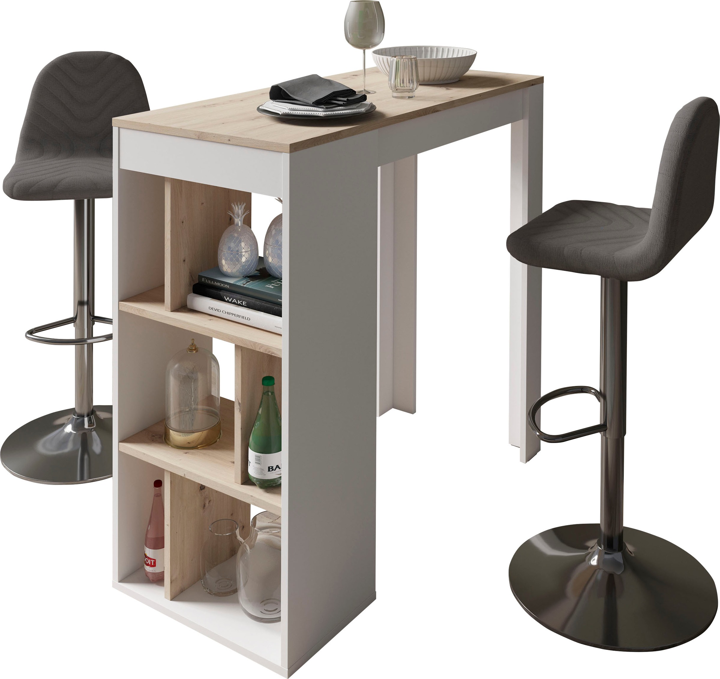 byLIVING Bargruppe "Essgruppe Casino 01, Moby" Set, Tisch mit Barhockern, 3 günstig online kaufen