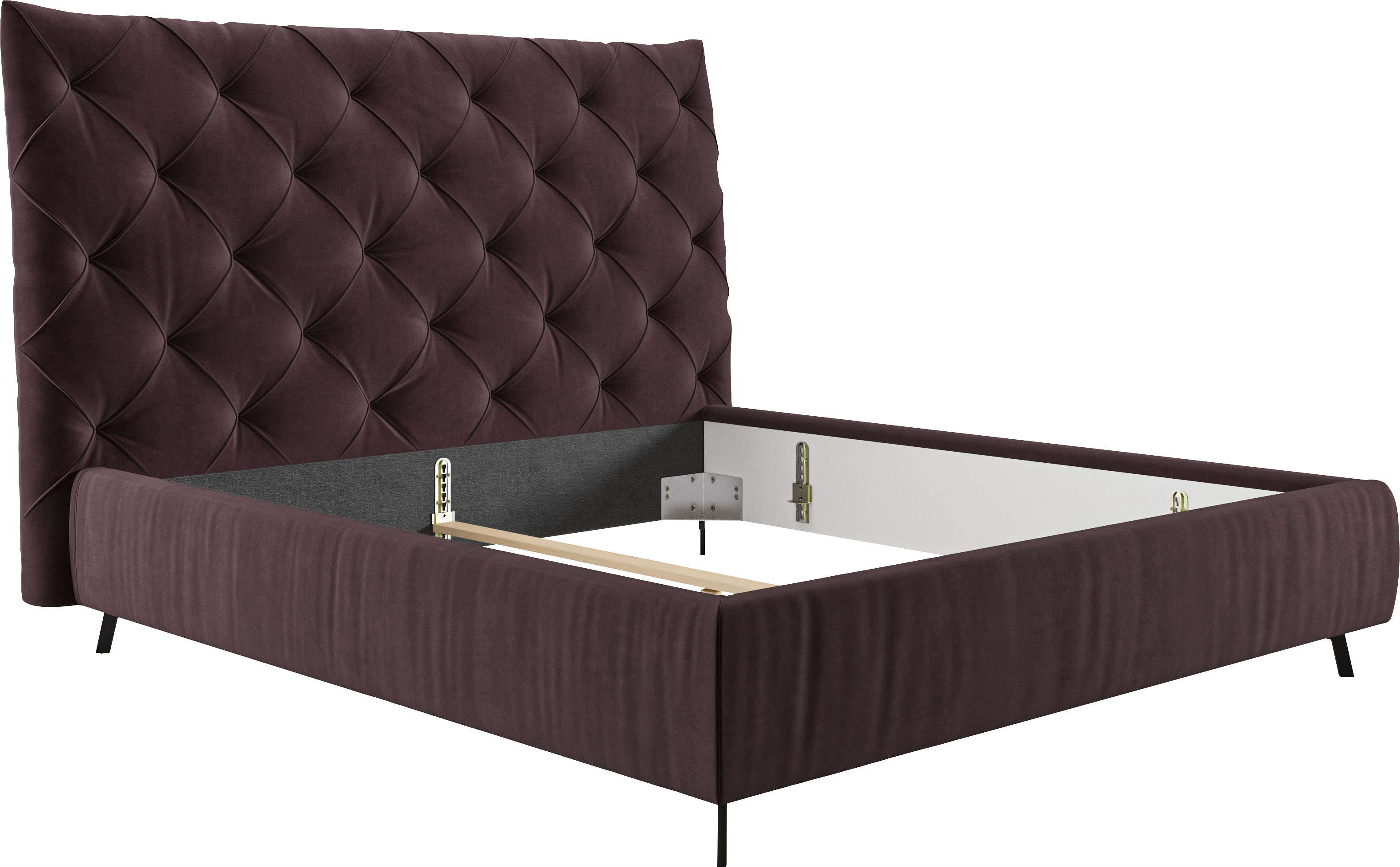 Thumbnail - Home affaire Polsterbett "Maxime, in 4 Breiten bis 200cm, auch in Leder" Kopfteilhöhe 143 cm, belastbar bis 280 kg, auch...