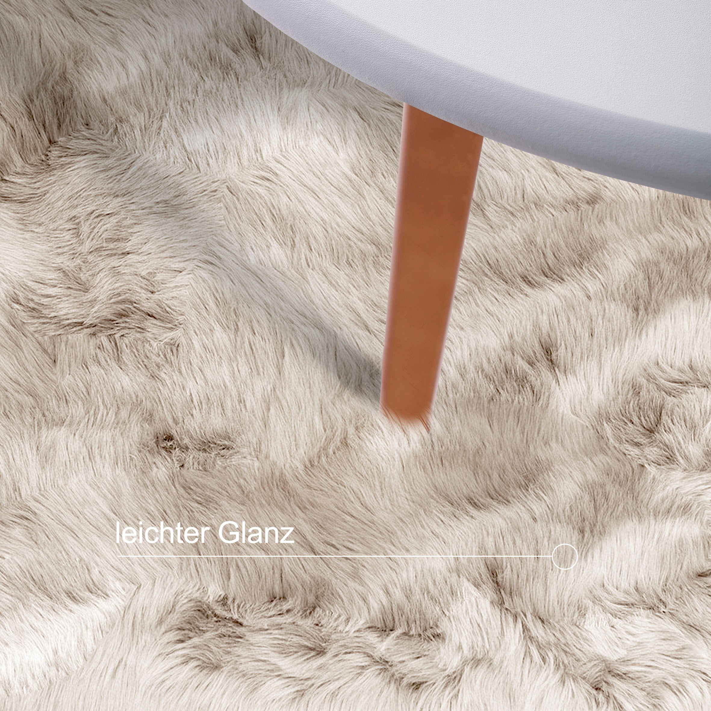 my home Hochflor-Teppich »Valeria Fellteppich kuschelig«, rechteckig, 60 mm Höhe, Kunstfell, weiche Teppiche, Wohnzimmer, Schlafzimmer, Esszimmer