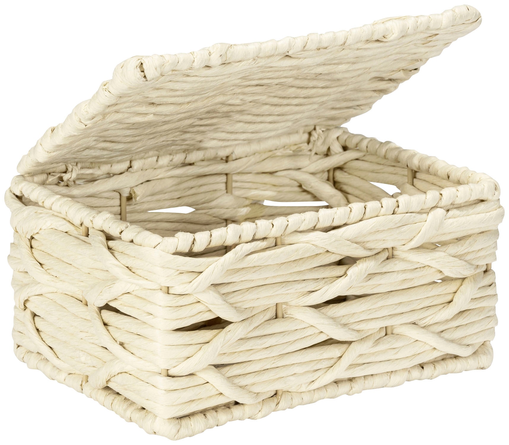 WENKO Badorganizer »Vabriano«, mit Deckel, aus hochwertigem Papier-Geflecht