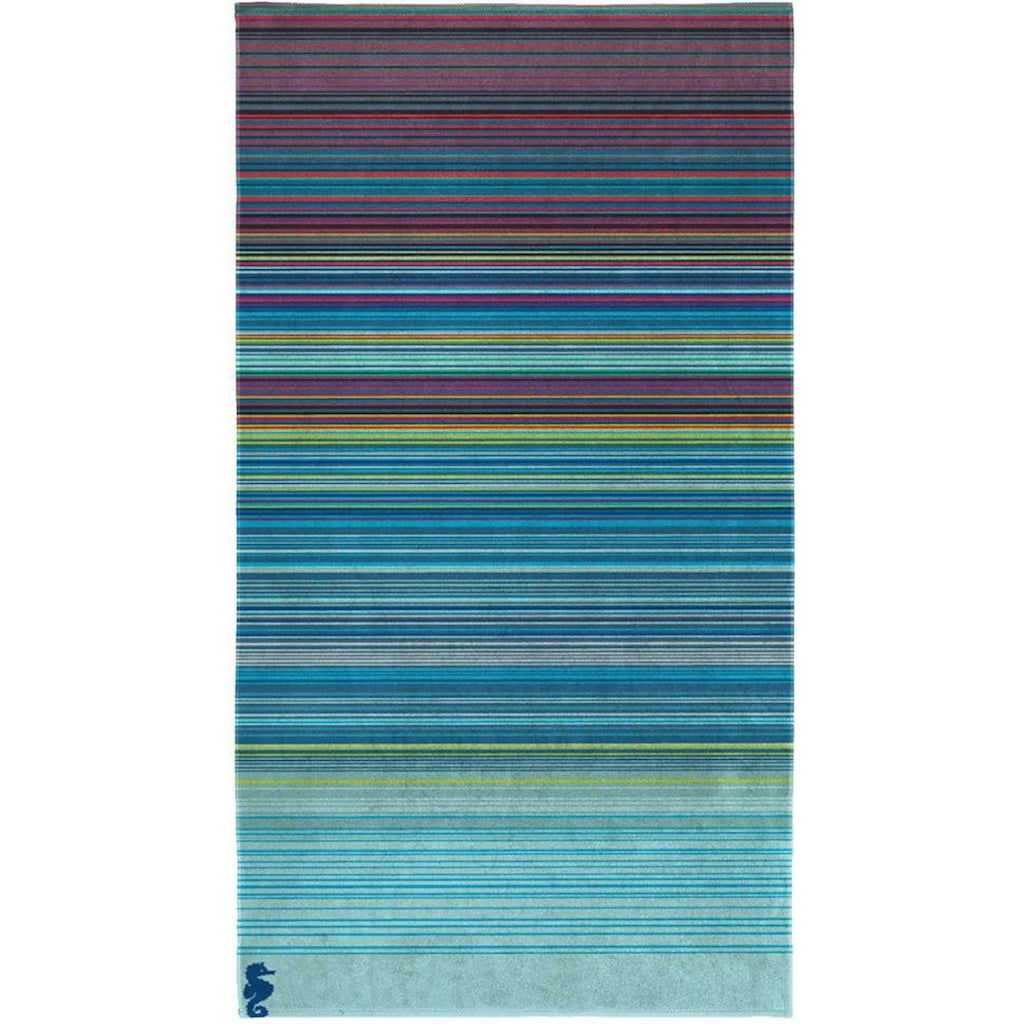 Wohnen Handtücher & Badetücher Seahorse Strandtuch »Sunset«, (1 St.), mit feinen Streifen blau