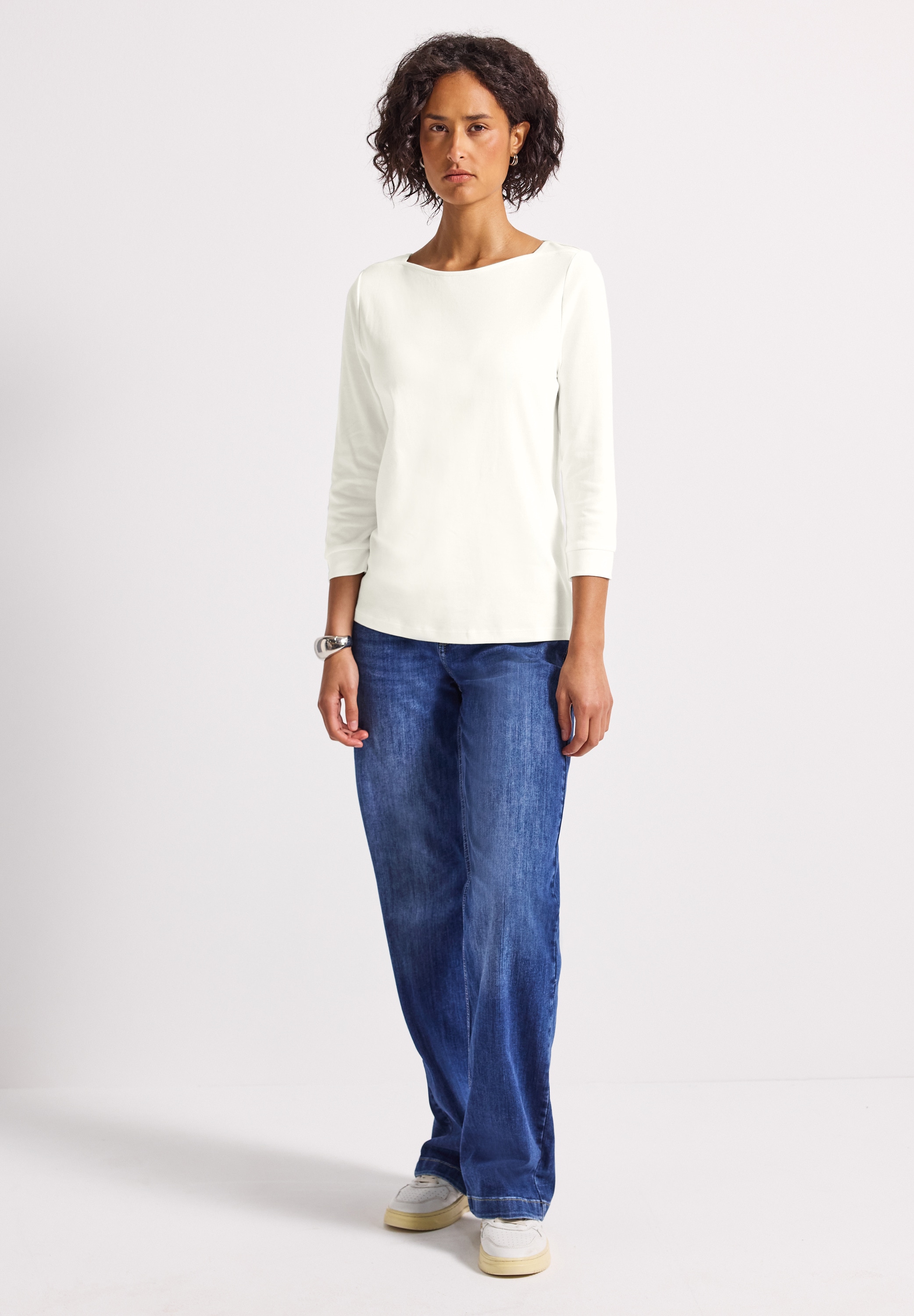 STREET ONE 3/4-Arm-Shirt, aus reiner Baumwolle
